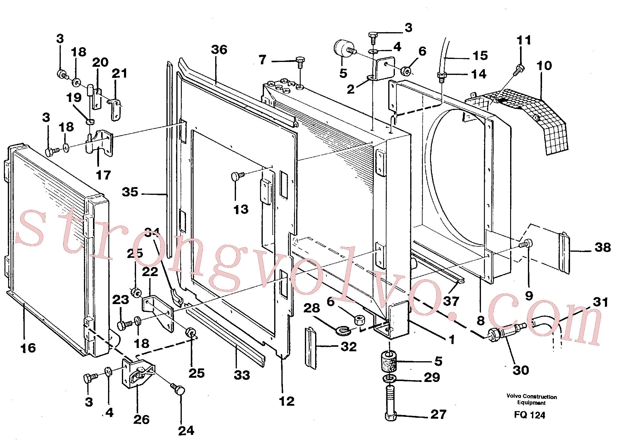 VOE14259136 Tampa cobertura Volvo escavadeira
