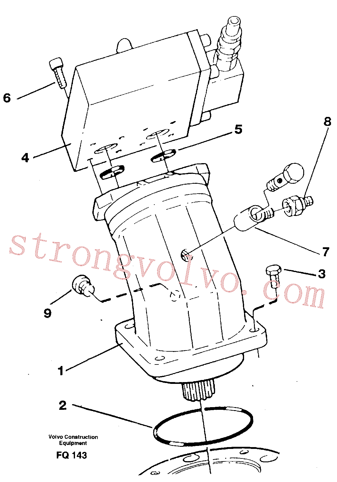 VOE925264 Volvo Motor de rotação(FQ143 Montagem)