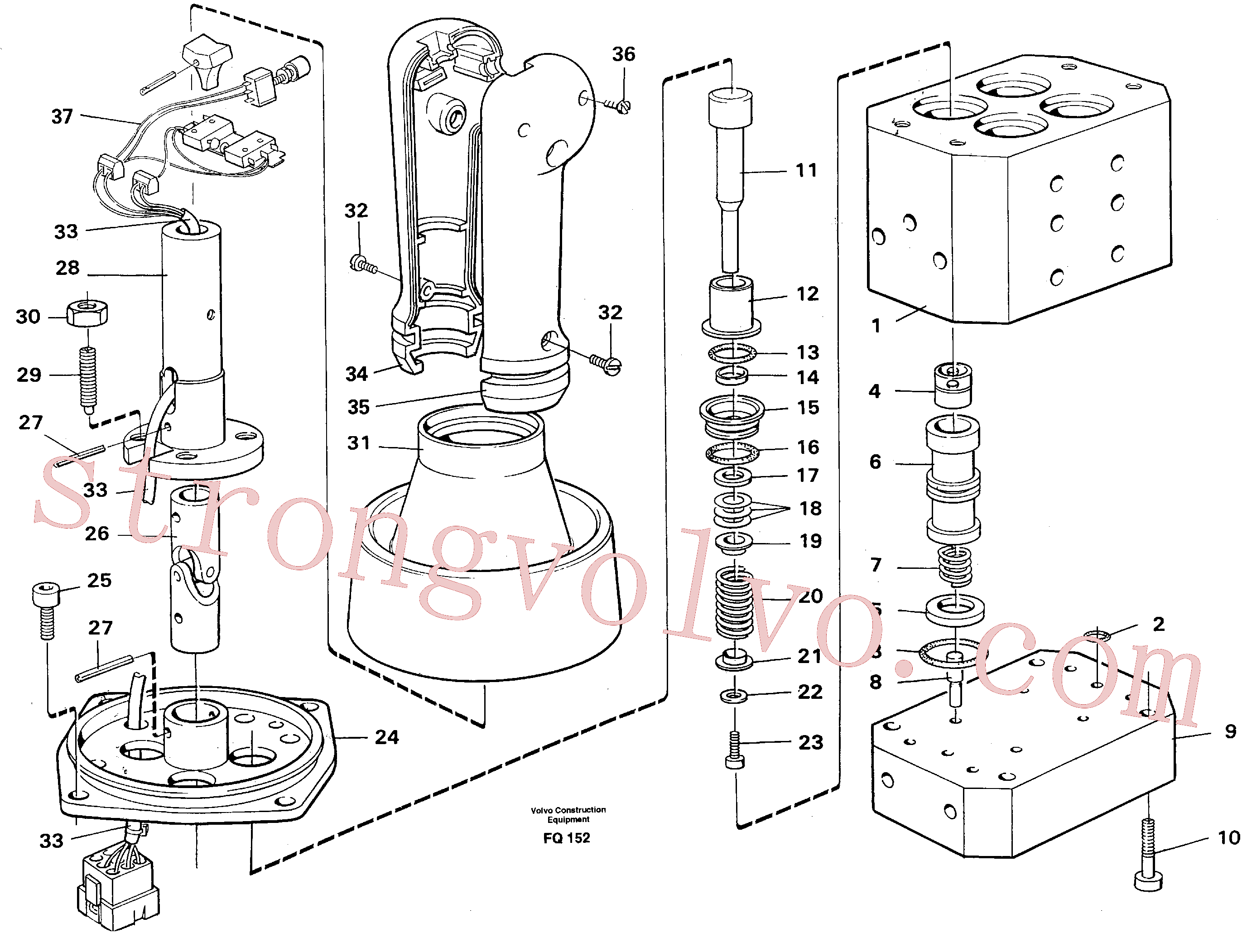 China Made VOE14212083 Parafuso Volvo Acessórios para escavadeira