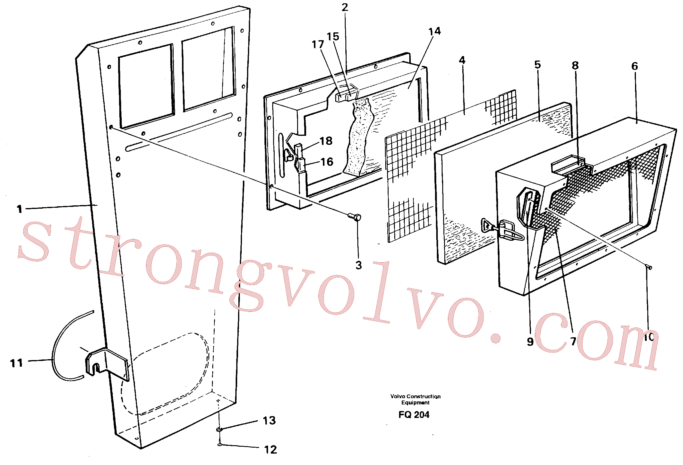 VOE14254576 Moldura plástica Volvo escavadeira