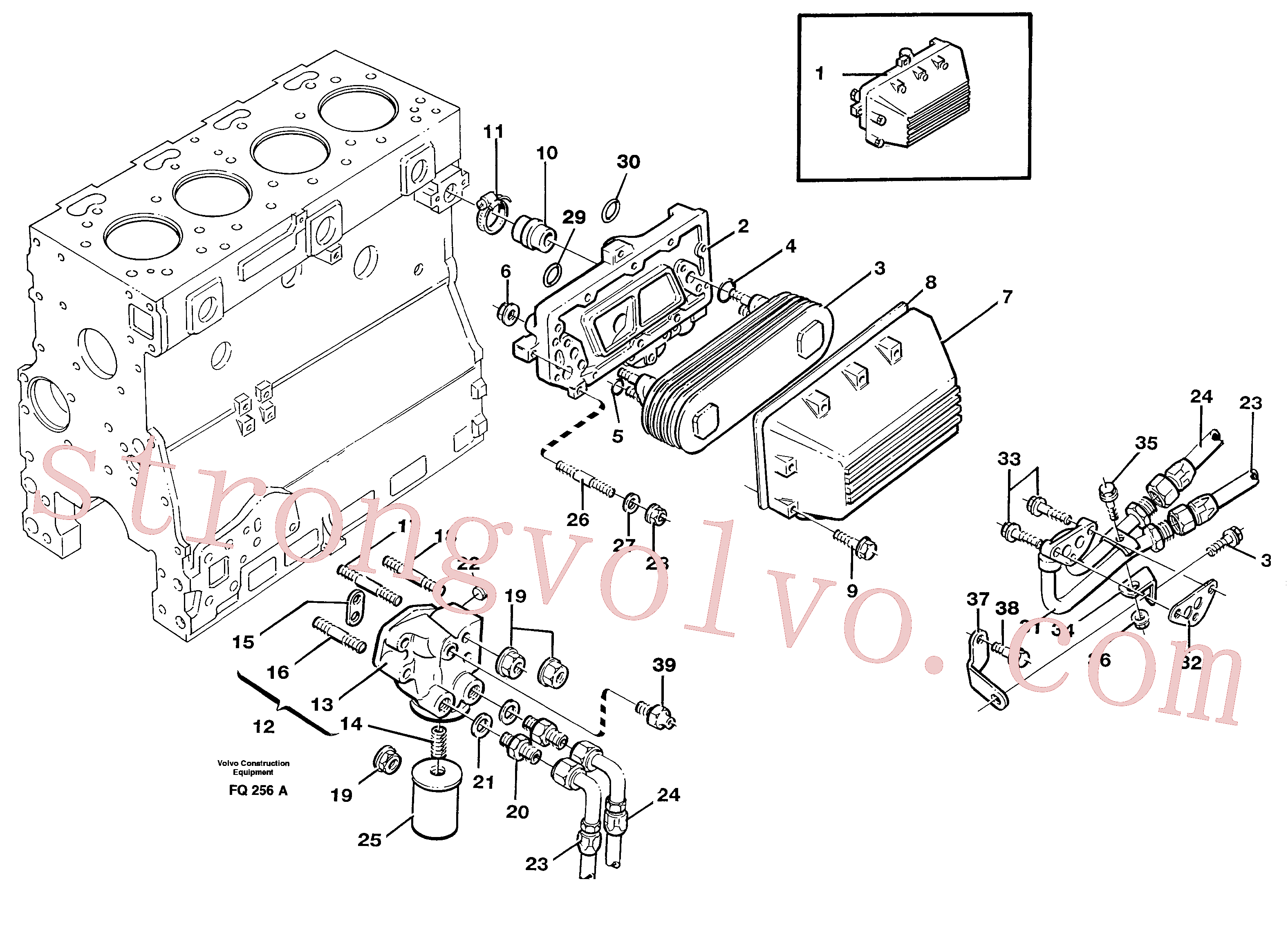 VOE11704796 Volvo Refrigerador de óleo(FQ256A Montagem)