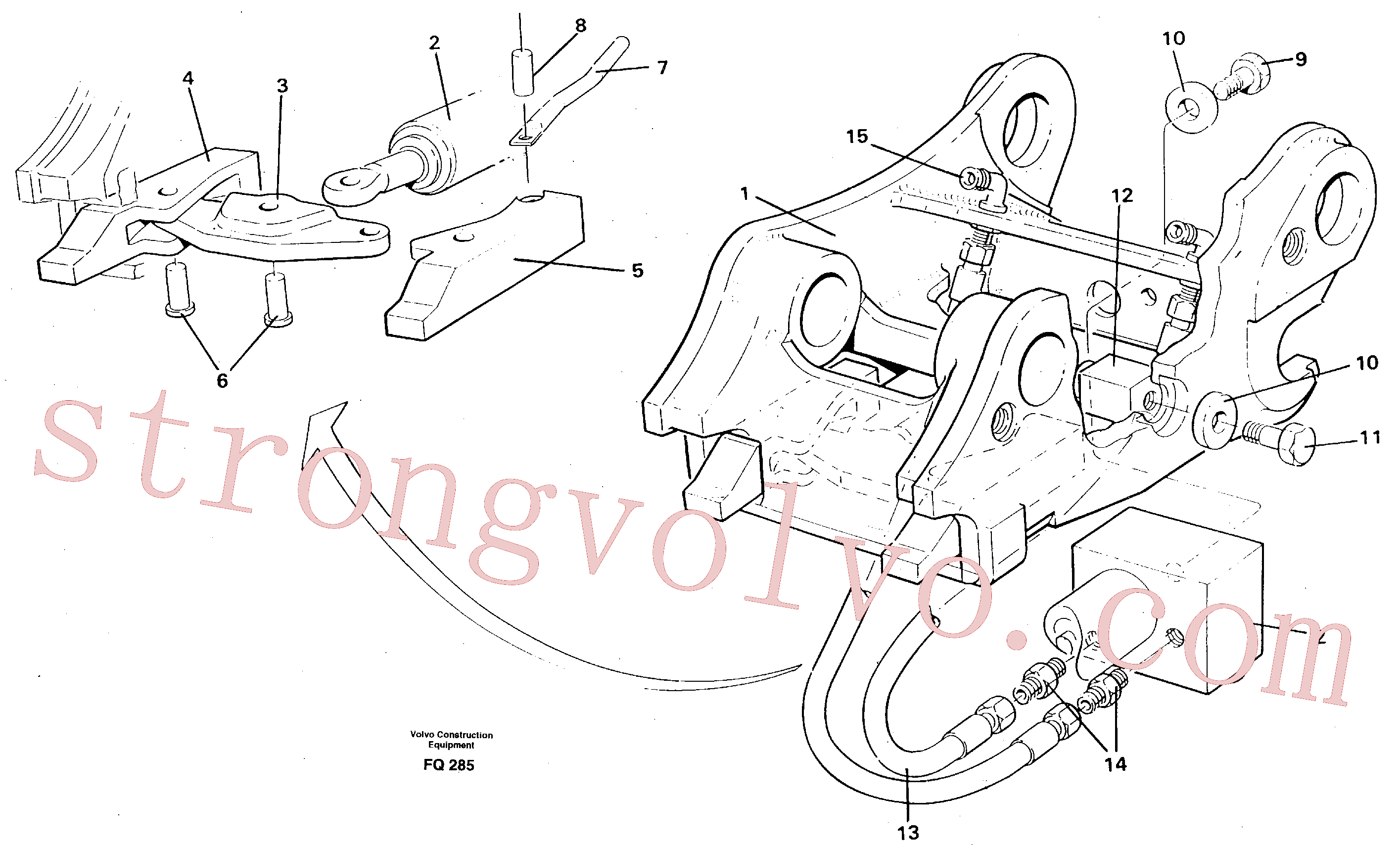 Atacado VOE14258619 Acoplamento rápido Volvo escavadeira
