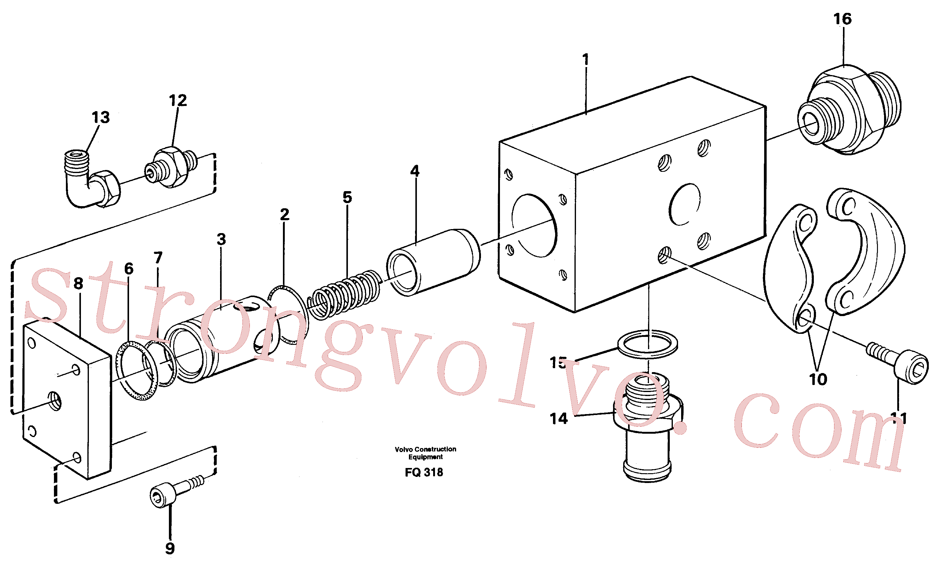 VOE14252079 Volvo Válvula, corpo do circuito e válvula de retorno(FQ318 Montagem)