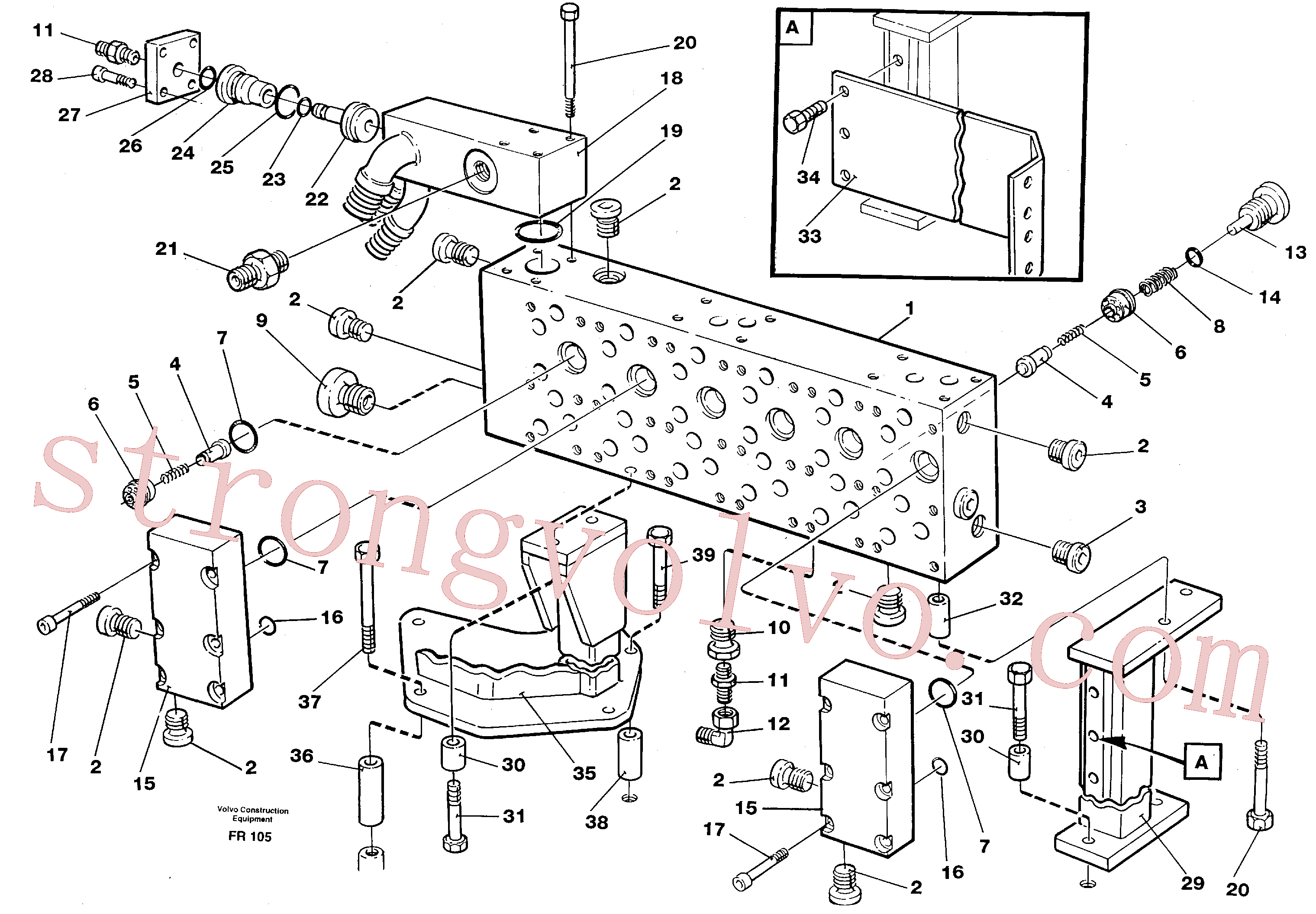 VOE14211431 Volvo Conjunto da válvula principal, bloco de montagem(FR105 Montagem)