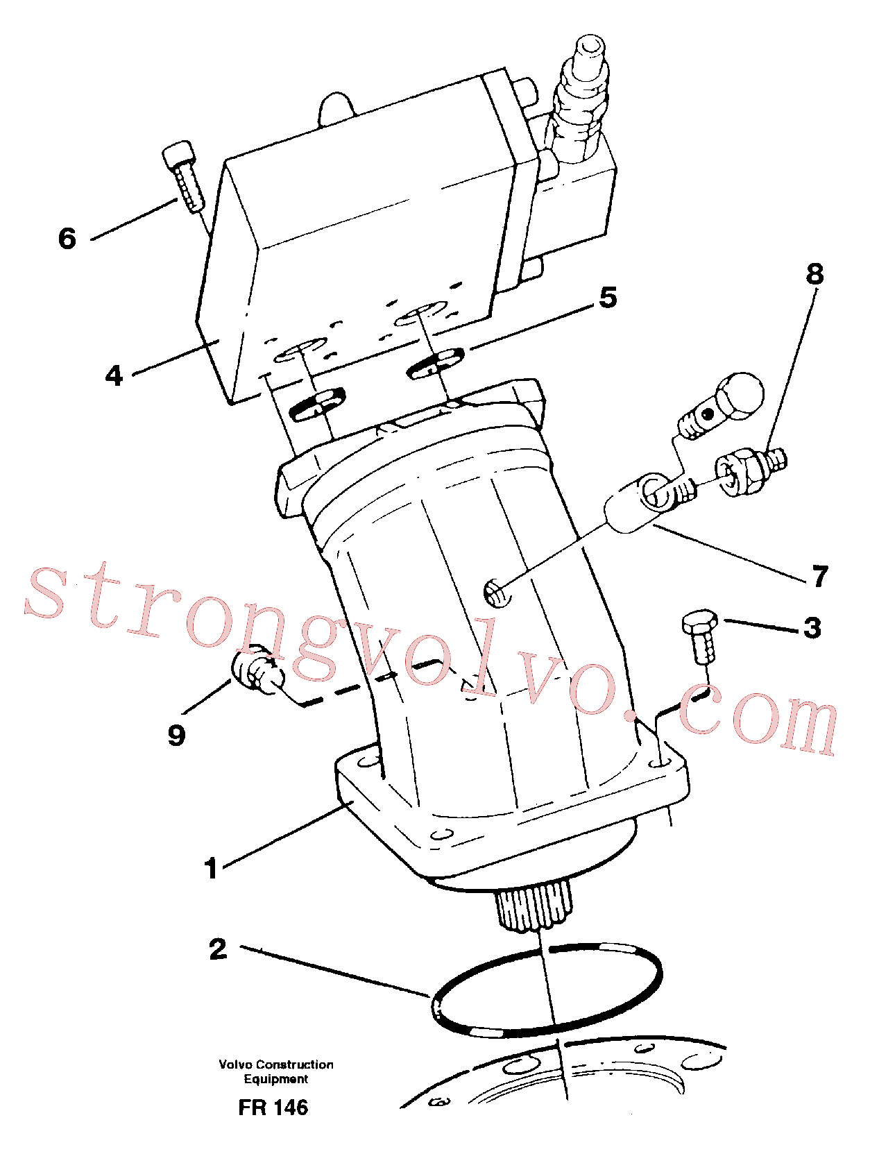 VOE14026454 Volvo Motor de rotação(FR146 Montagem)
