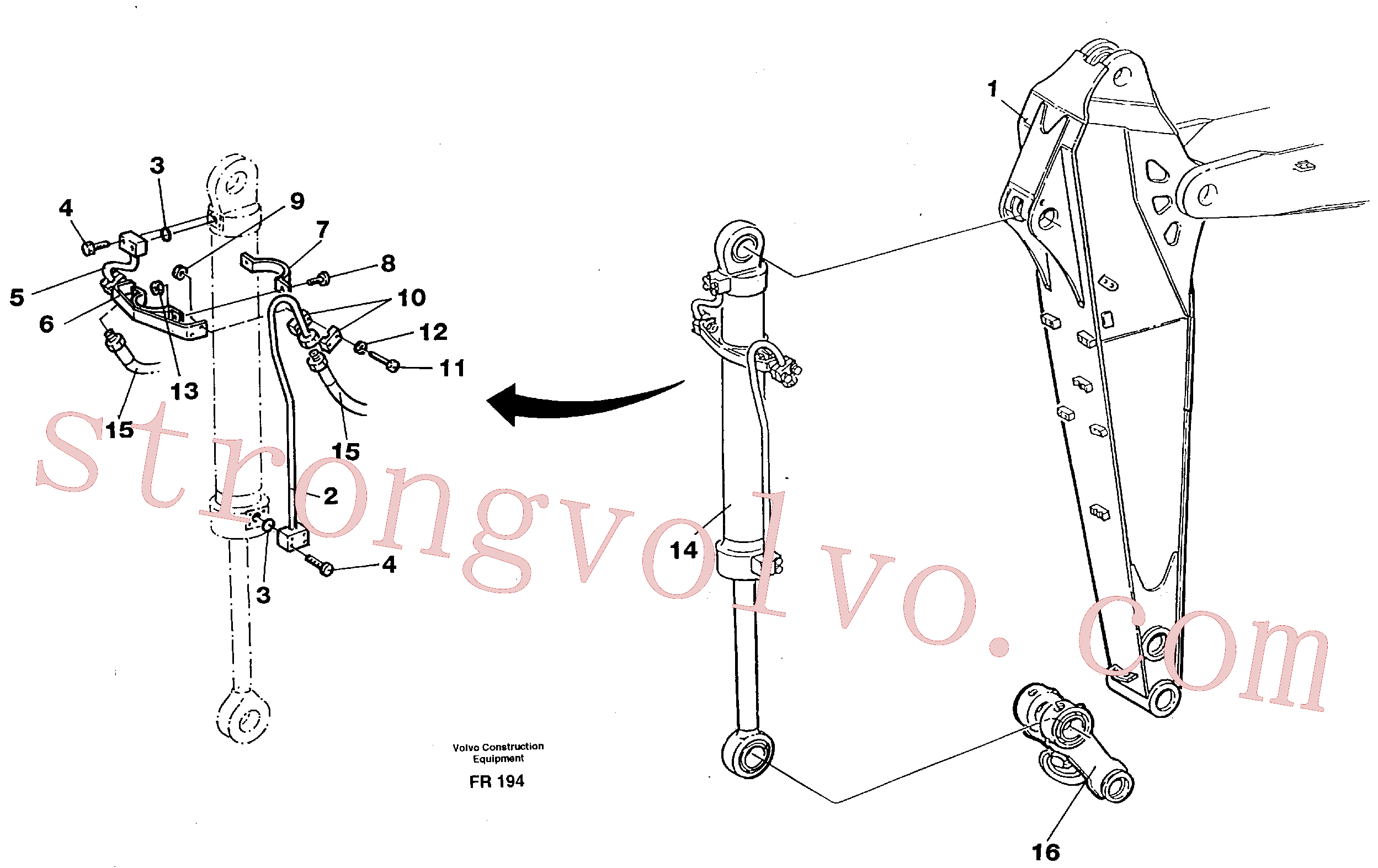Volvo VOE14258237 Articulação escavadeira Volvo Acessórios para escavadeira