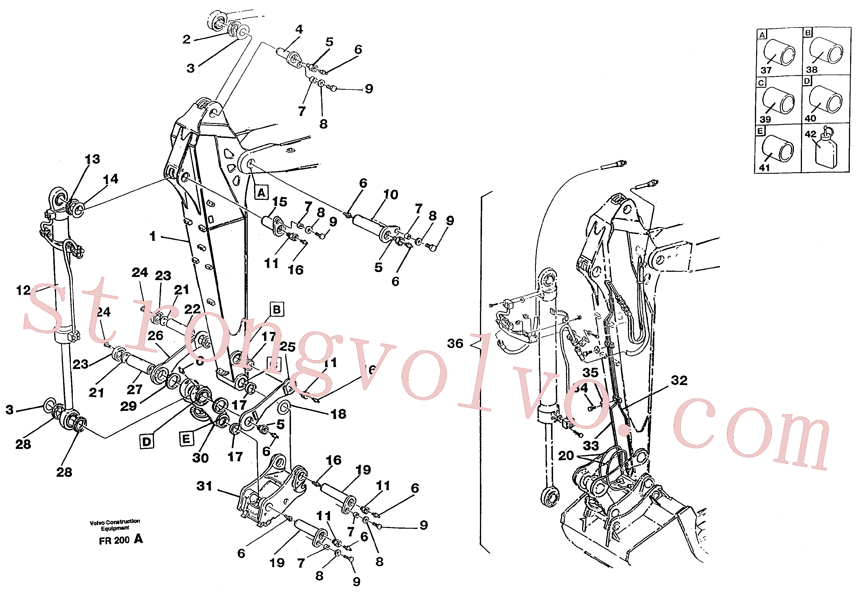 Volvo Acessórios para escavadeira VOE14258618 Dipper Arm Acessórios