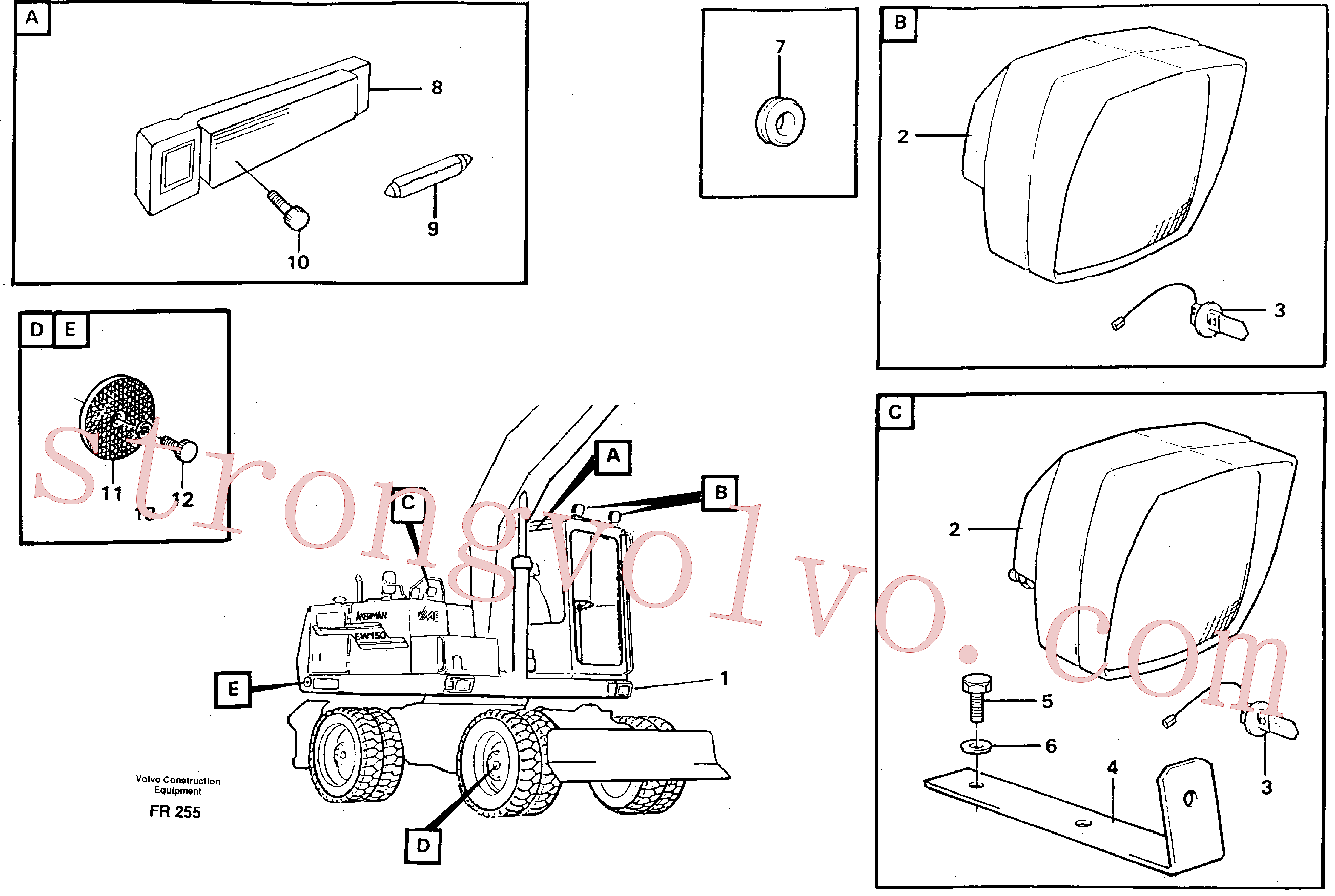 VOE14014291 Volvo Iluminação, dianteira(FR255 Montagem)