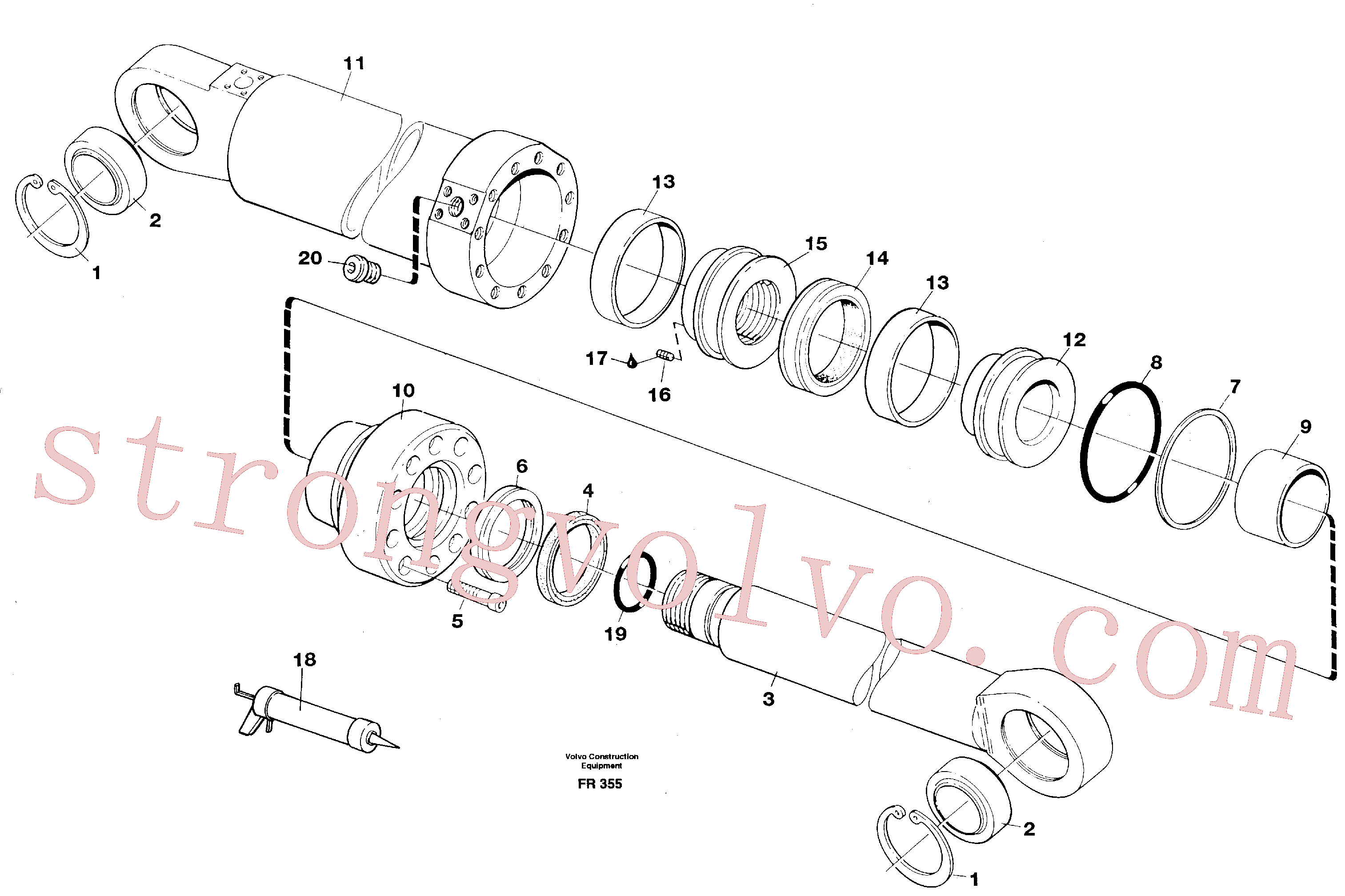 Volvo Montagem VOE14013646 Mancal articulação Acessórios
