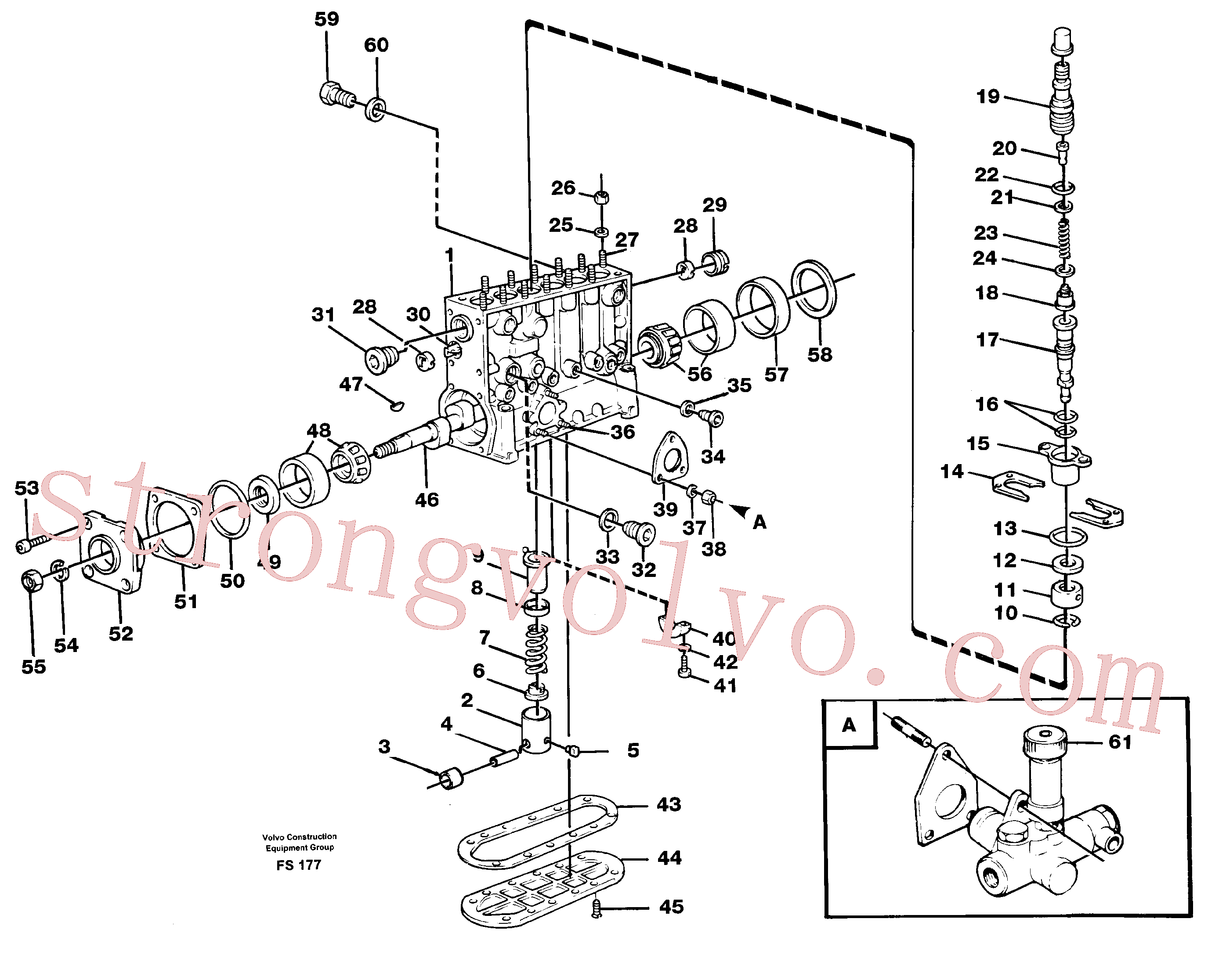 VOE956205 Volvo Bomba de injecção(FS177 Montagem)