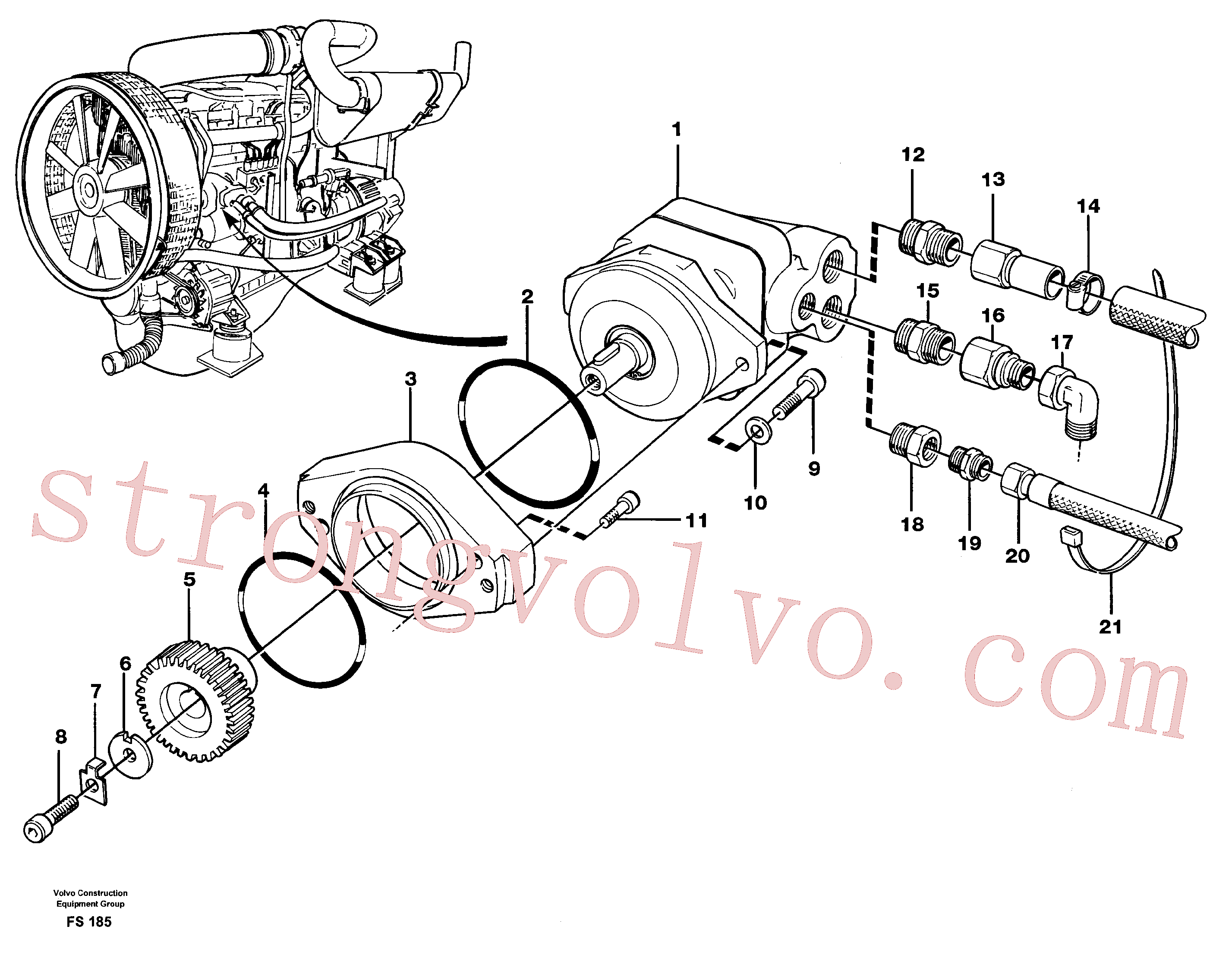 VOE14012513 Volvo Bomba hidráulica(FS185 Montagem)