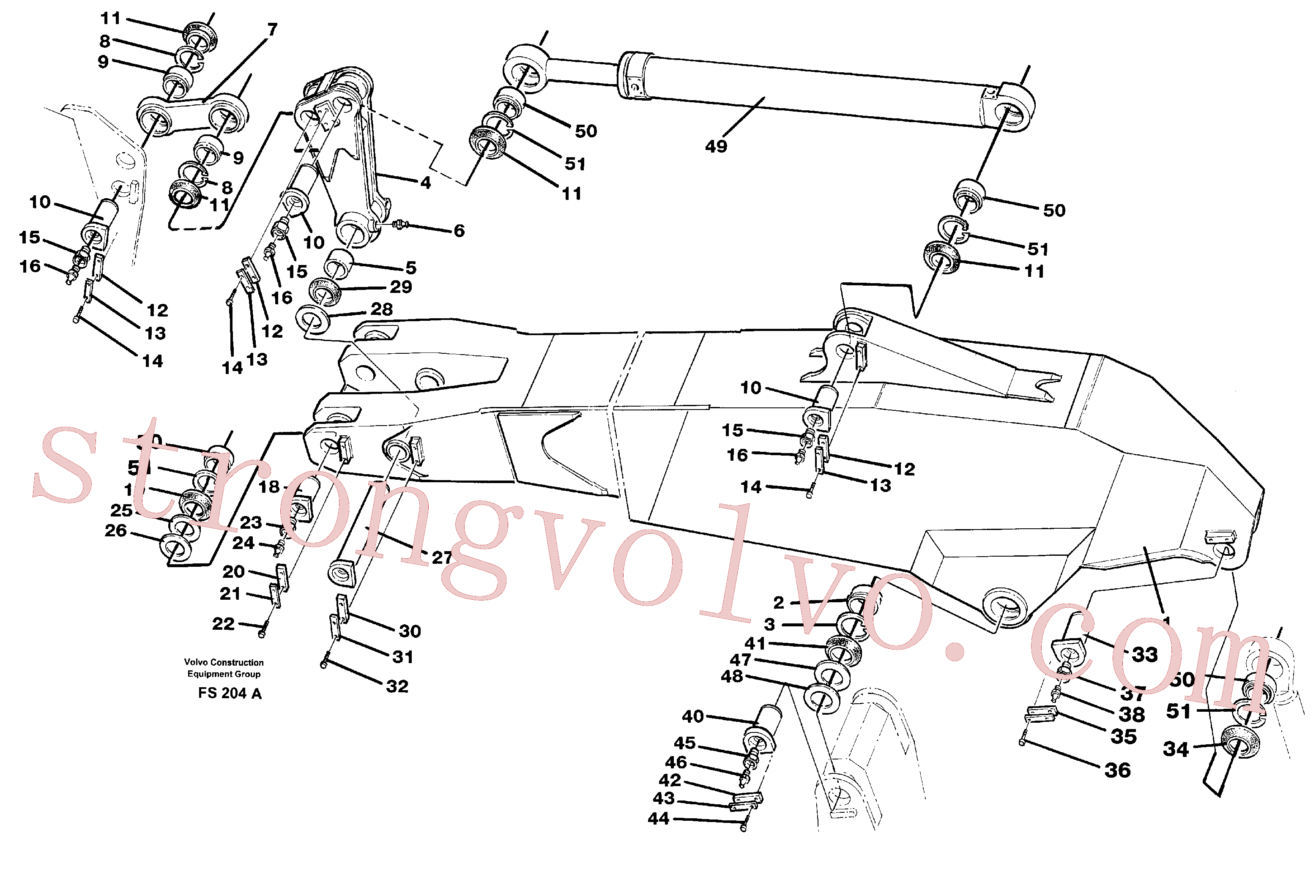 Volvo Montagem VOE14240240 Dipper Arm Acessórios