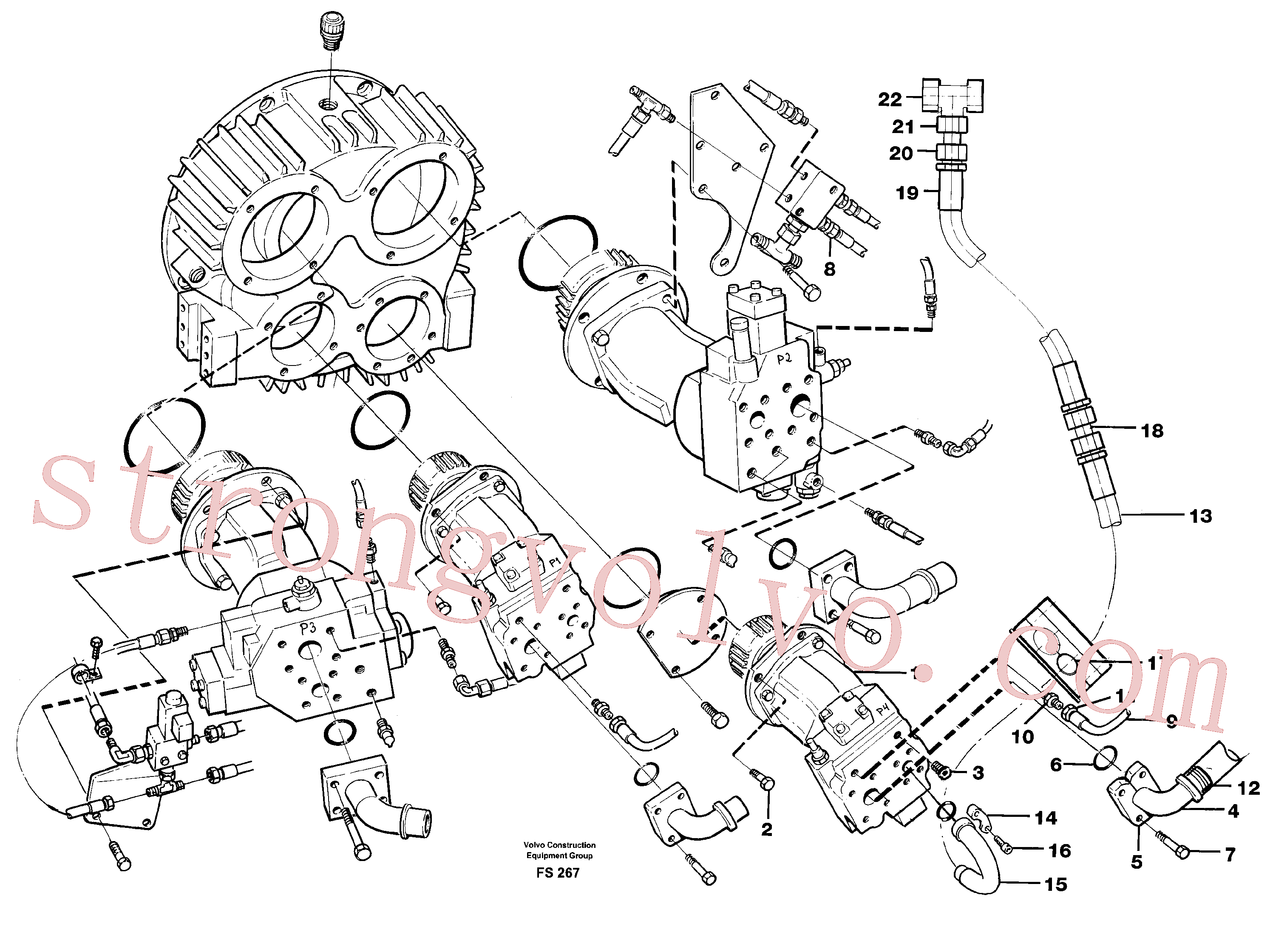 VOE14058042 Tube Assembly Inscreva-se para Volvo Acessórios para escavadeira