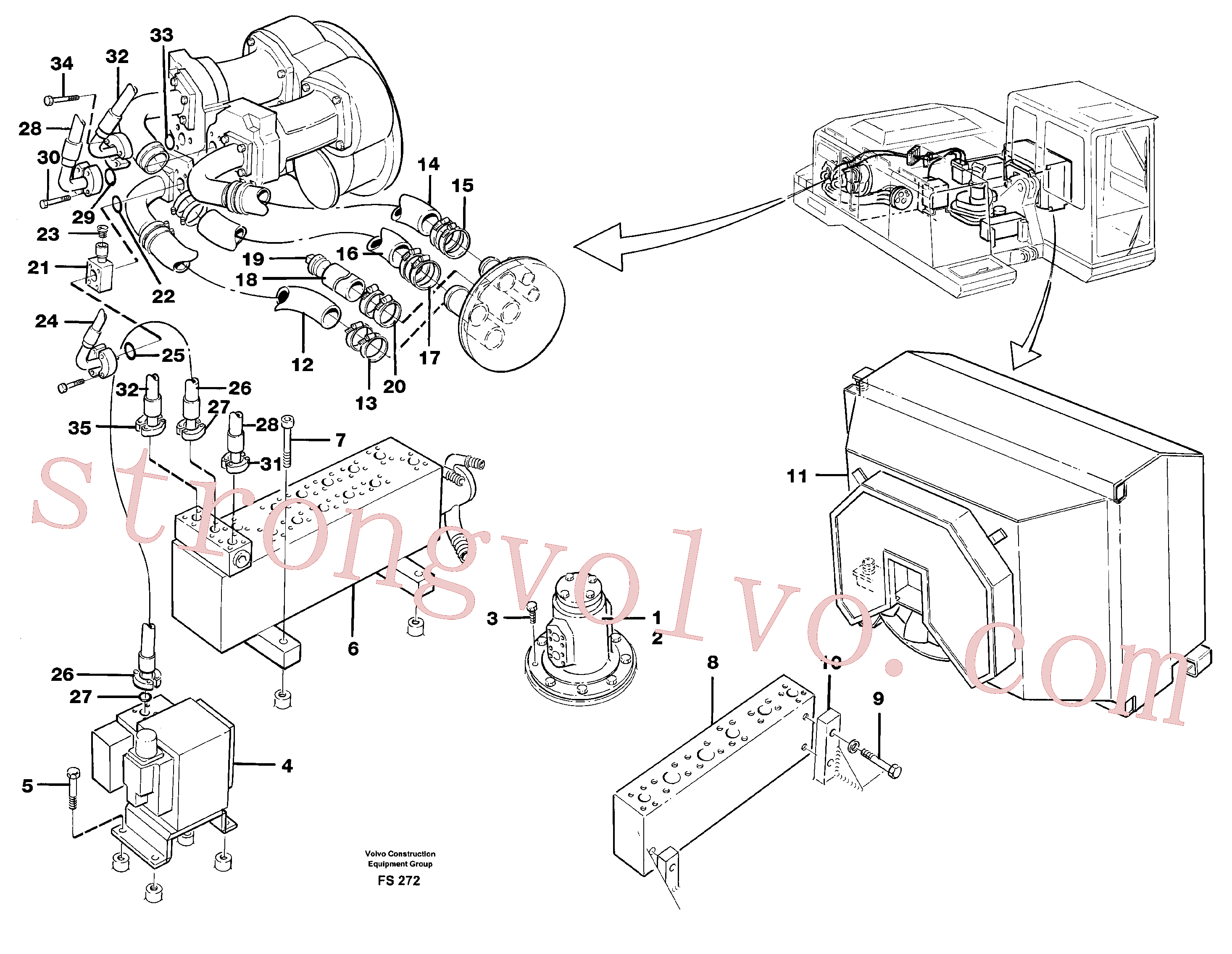 VOE14053267 Mangueira Volvo escavadeira