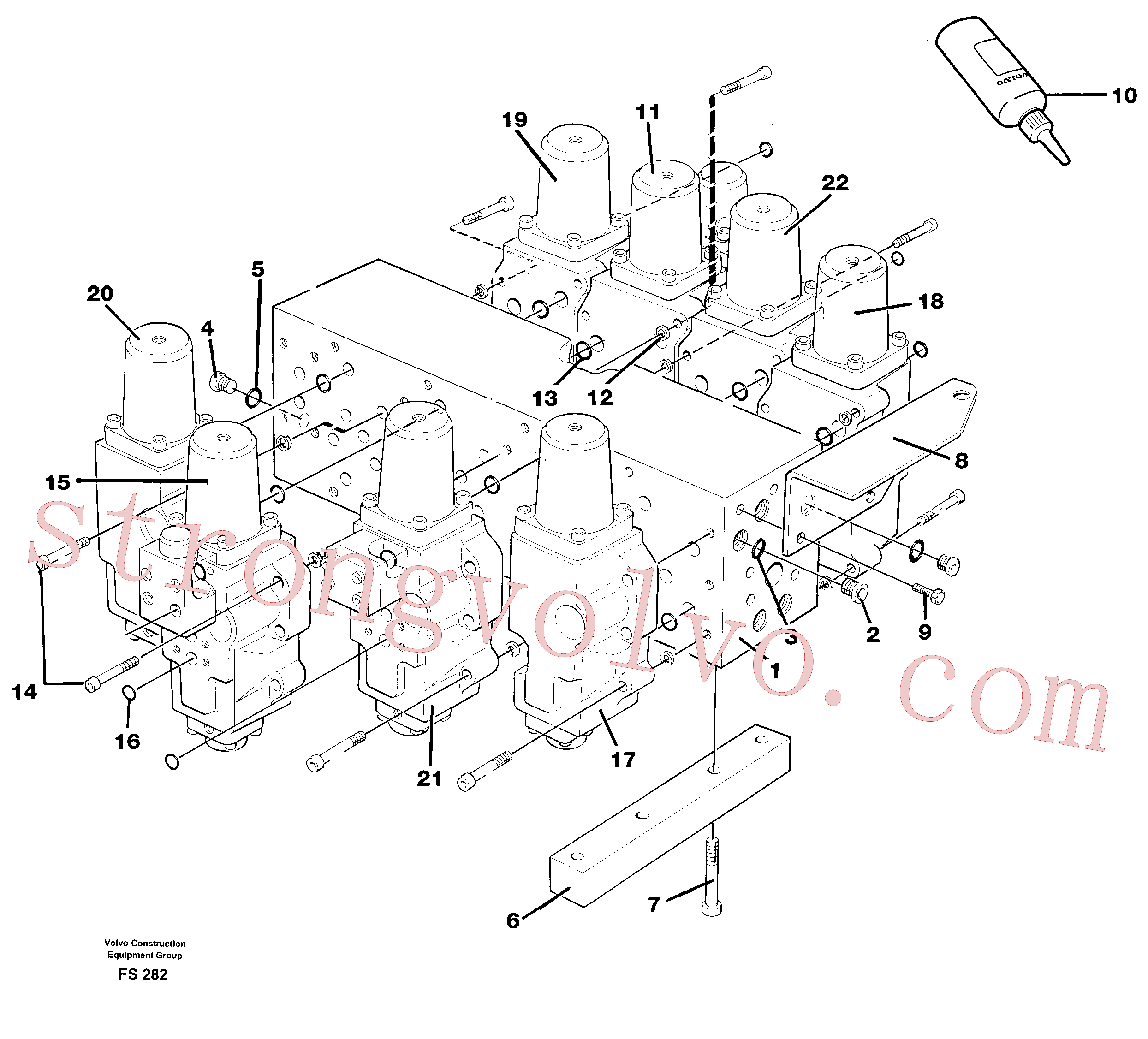 VOE14054220 Volvo Corpo de válvula(FS282 Montagem)