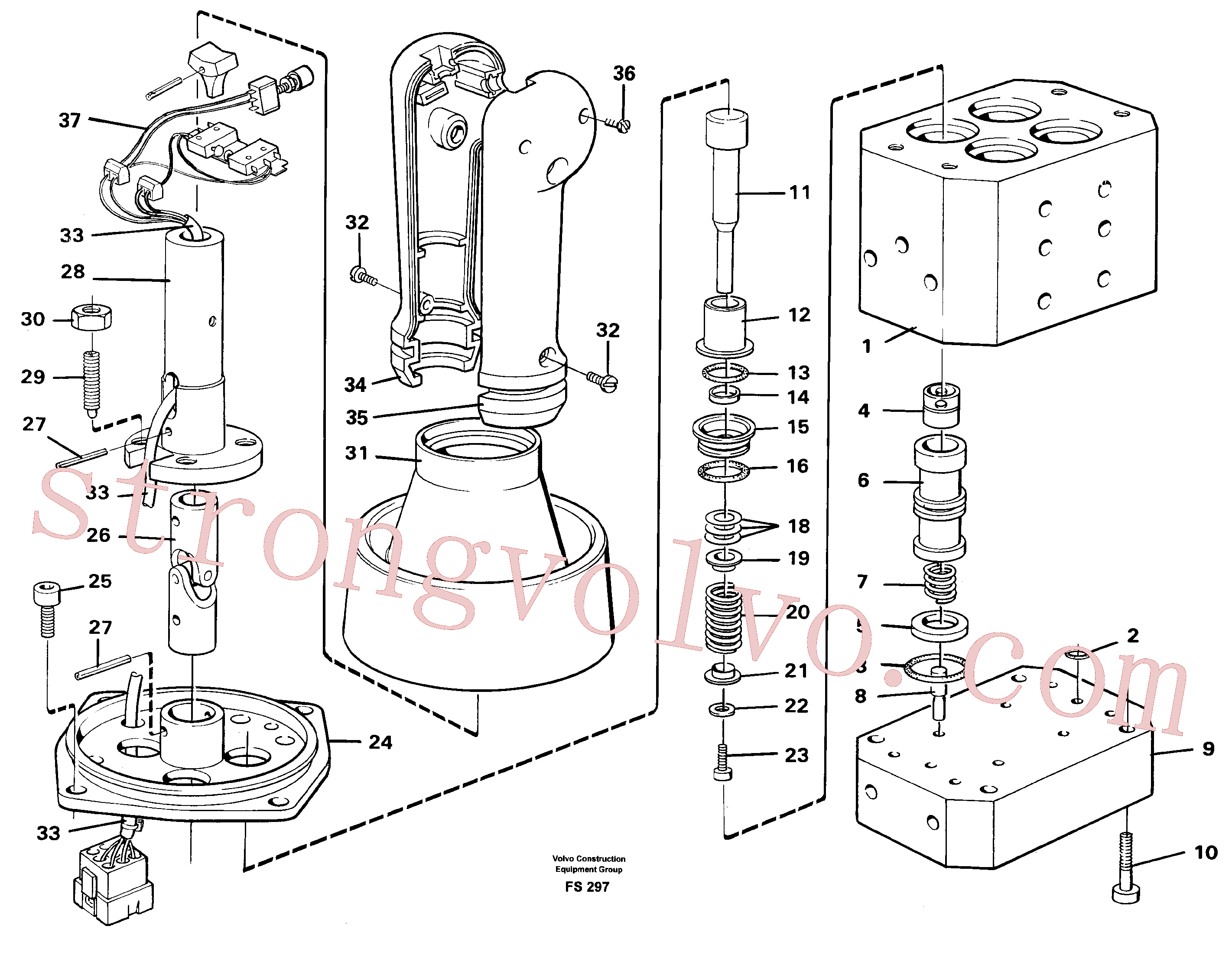 VOE14013976 Volvo Válvula de pressão de controlo(FS297 Montagem)