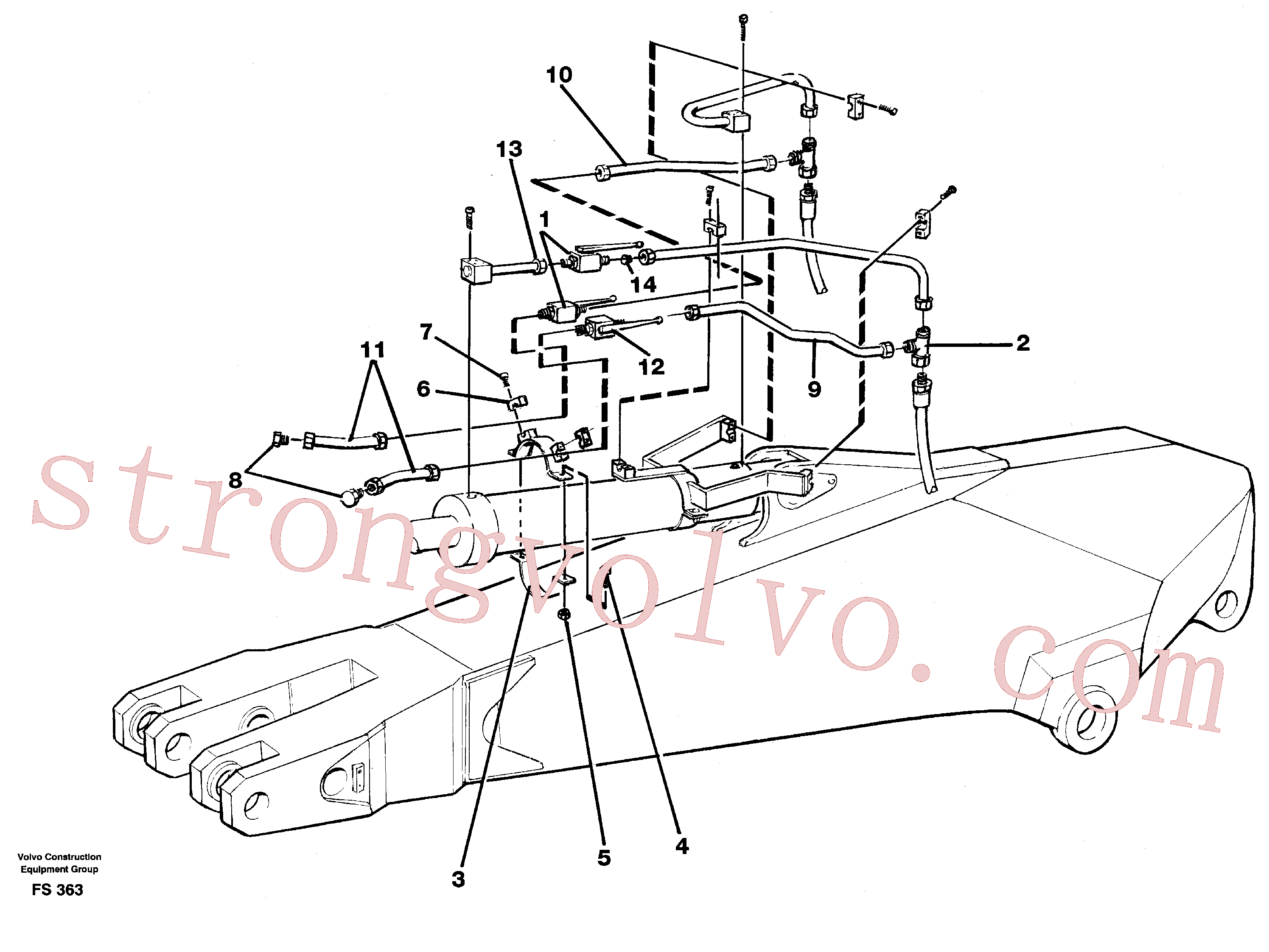 China Made VOE14249666 Tube Assembly Volvo Acessórios para escavadeira