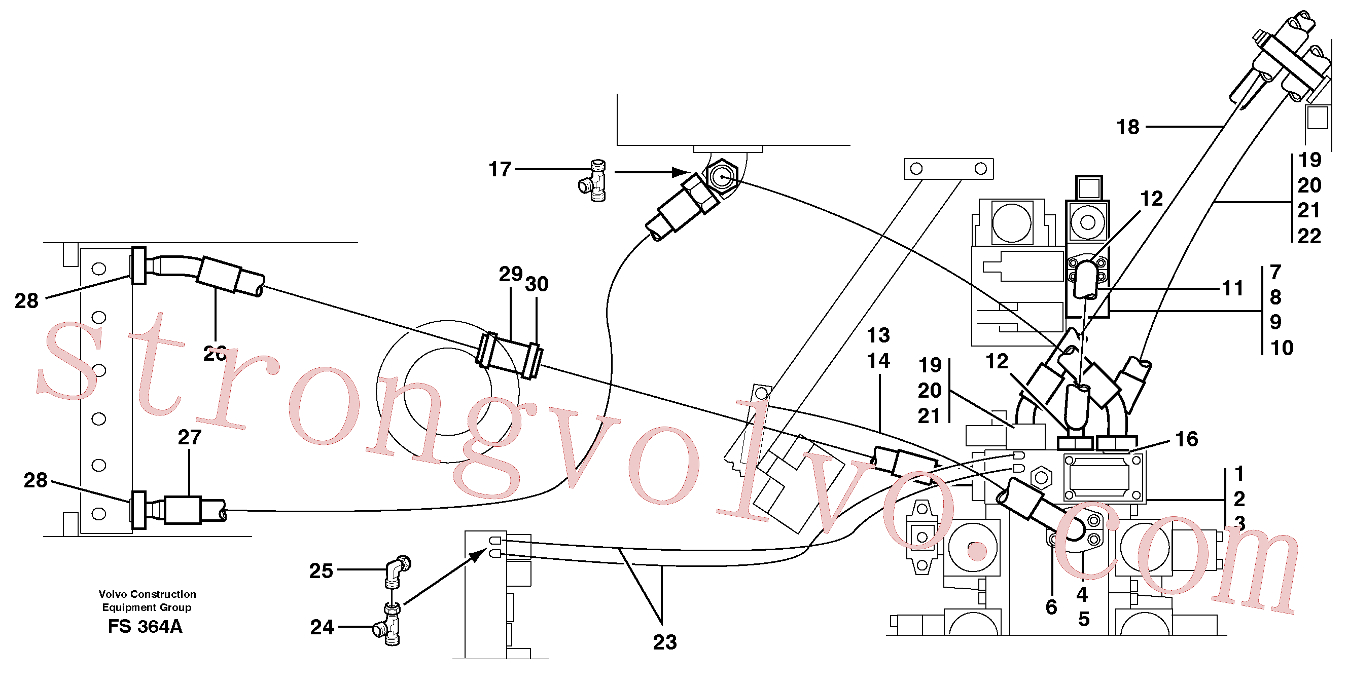 Atacado VOE14249573 Mangueira baixa pressão Volvo escavadeira