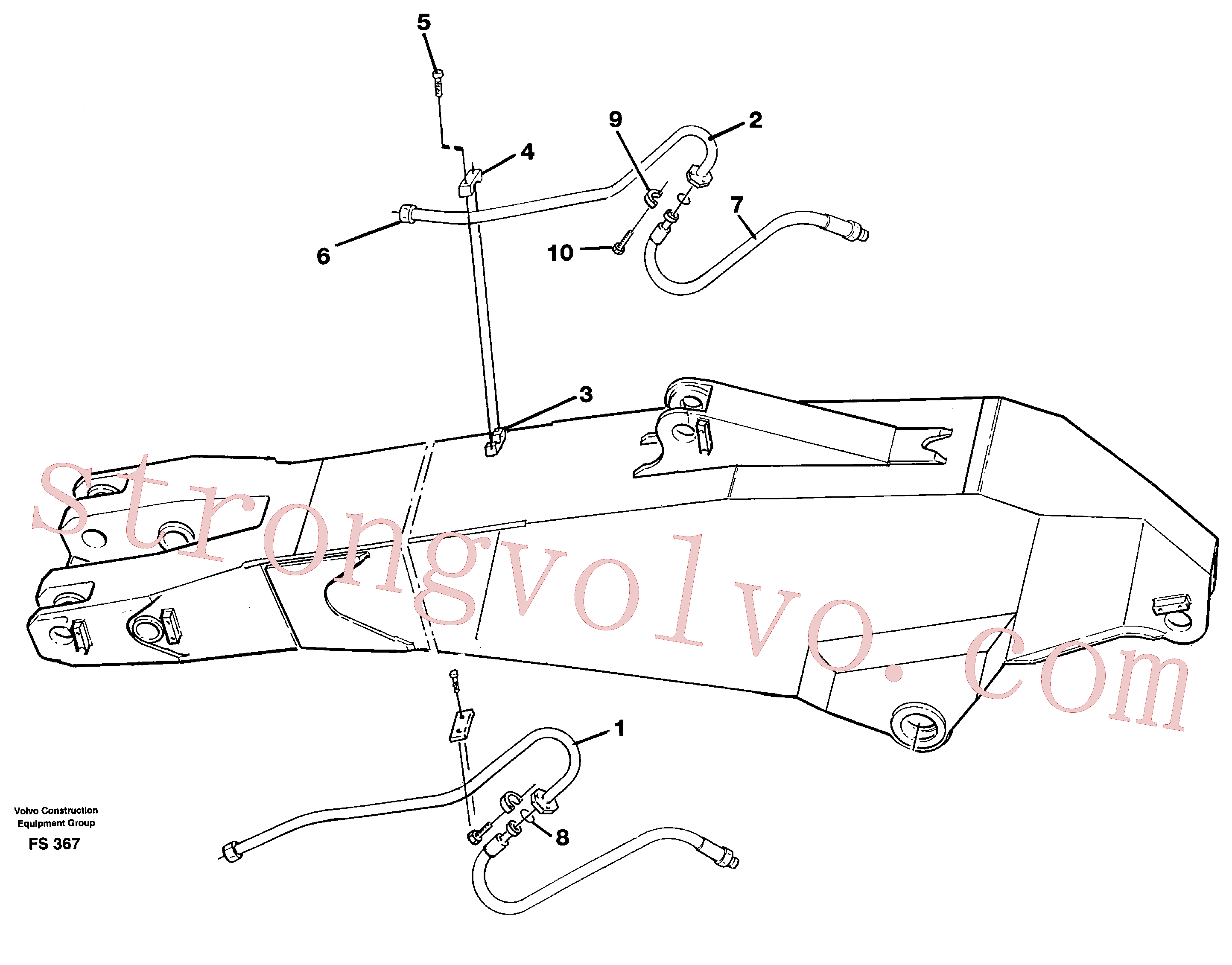 Atacado VOE14258123 Tube Assembly Volvo escavadeira