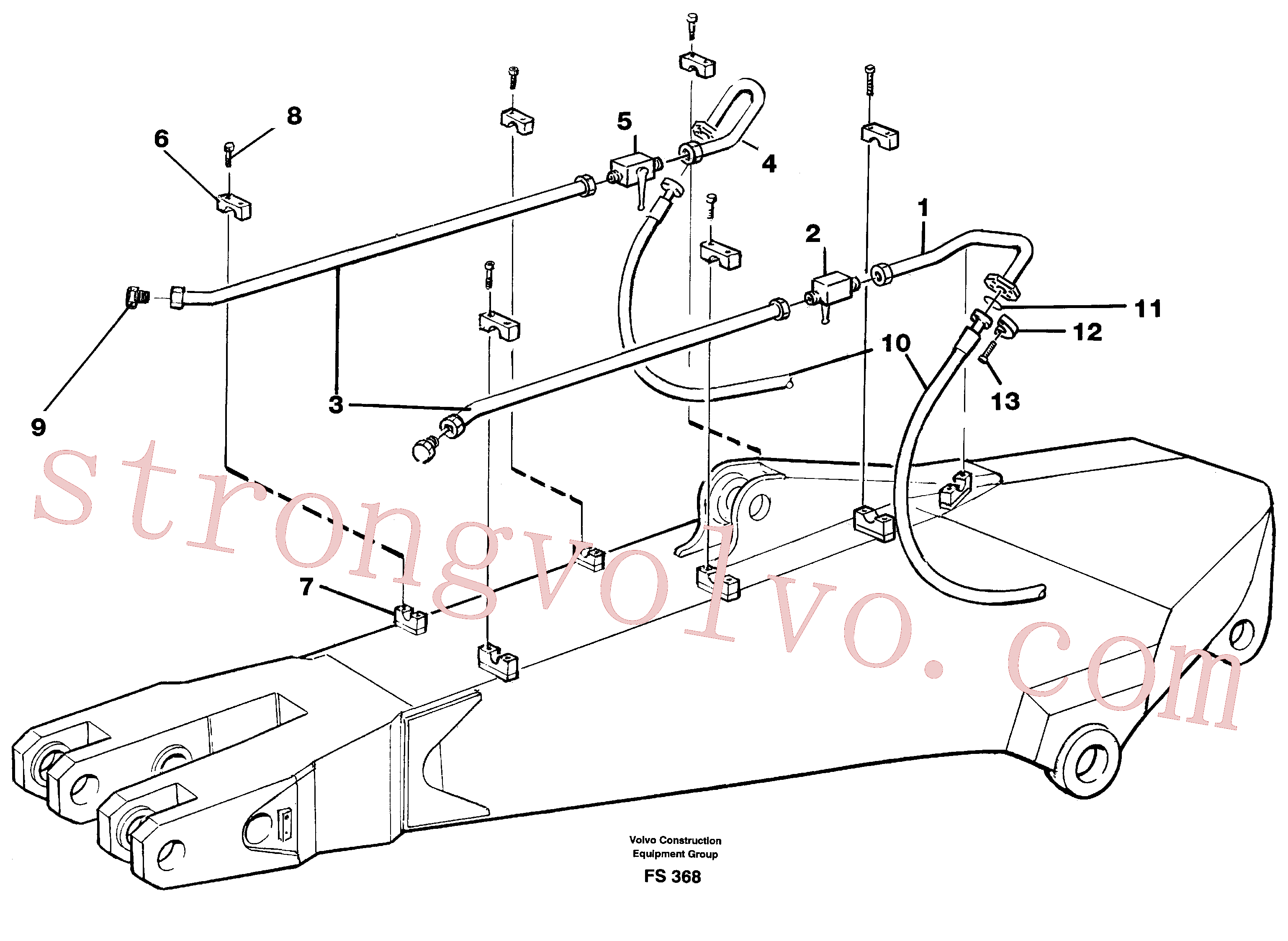 VOE14258126 Tube Assembly Volvo escavadeira