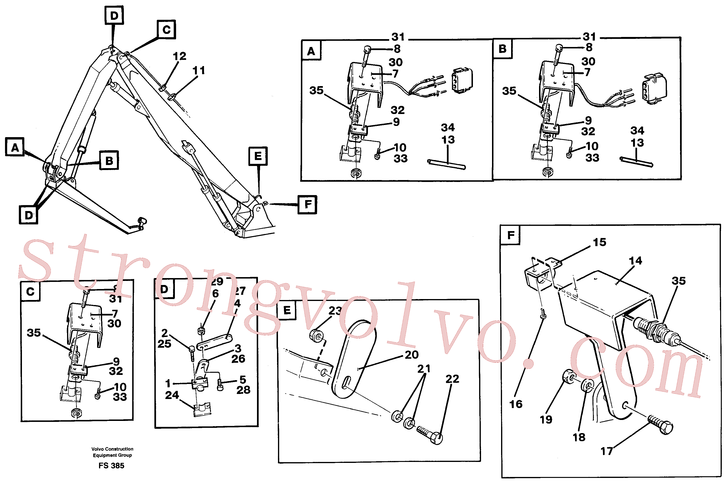 VOE14014398 Moldura de borracha Volvo escavadeira