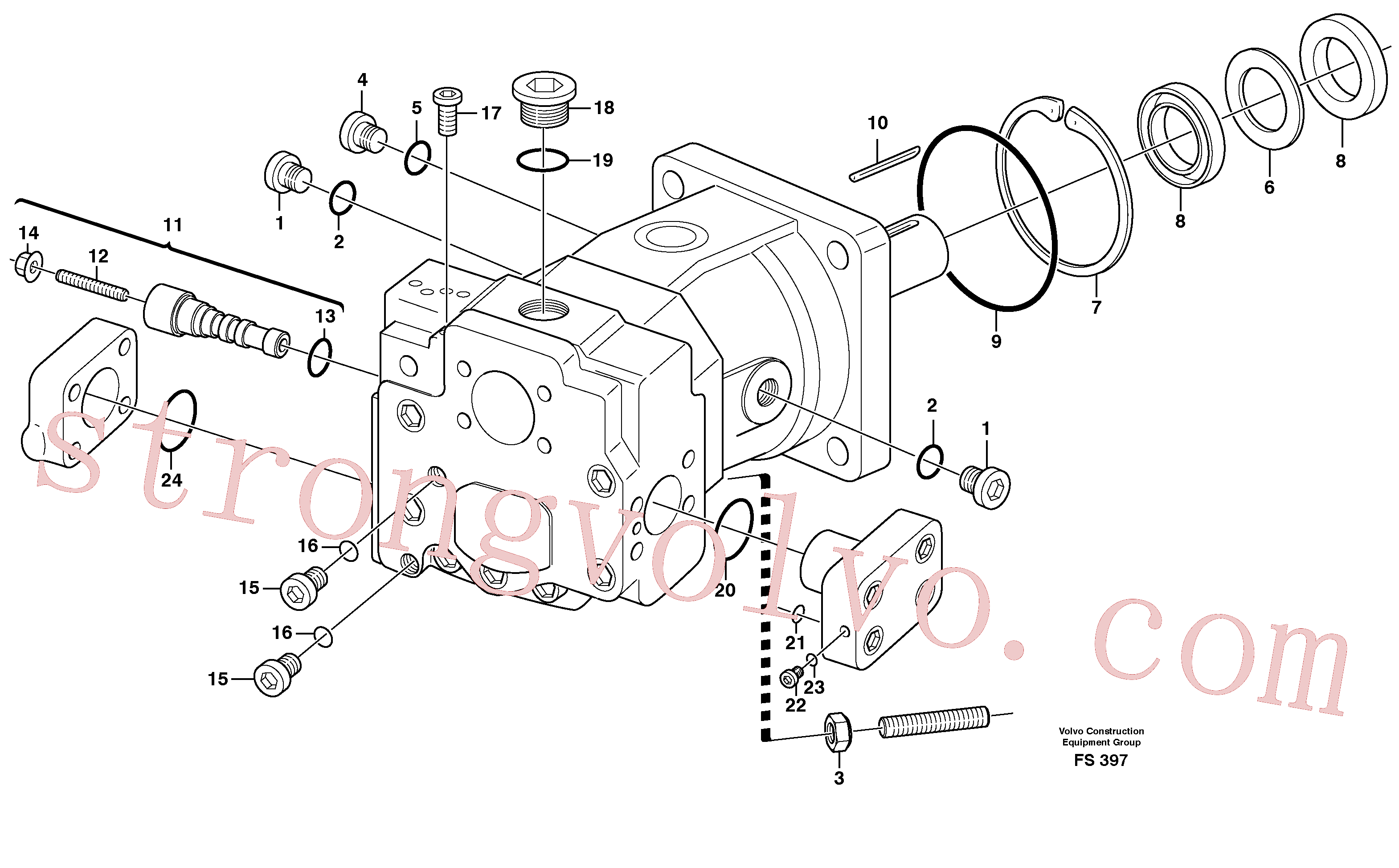 Atacado VOE14023174 Anel-o Volvo escavadeira