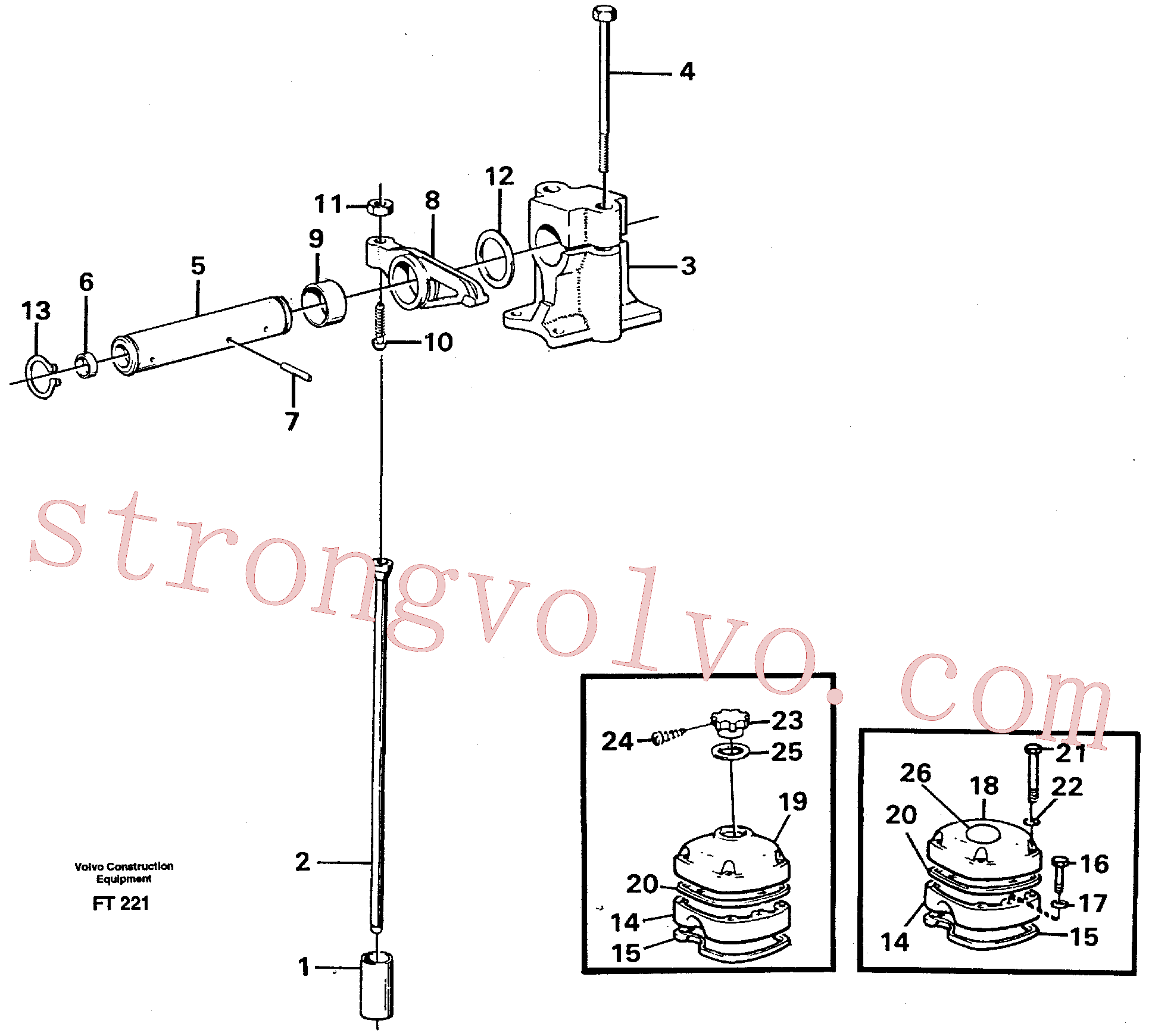 VOE941488 Volvo Mecanismo de válvula(FT221 Montagem)