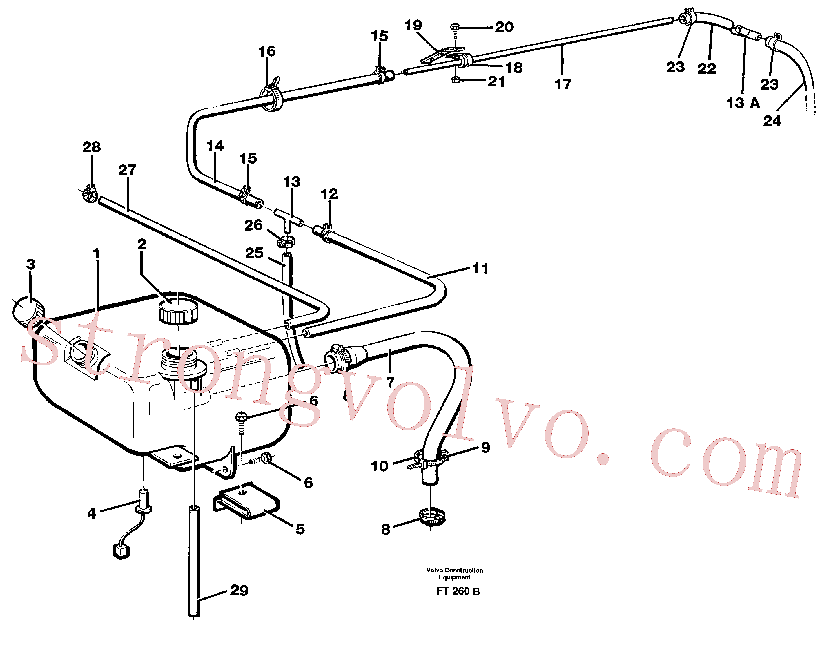 China Made VOE14023635 Mangueira plástica Volvo Acessórios para escavadeira