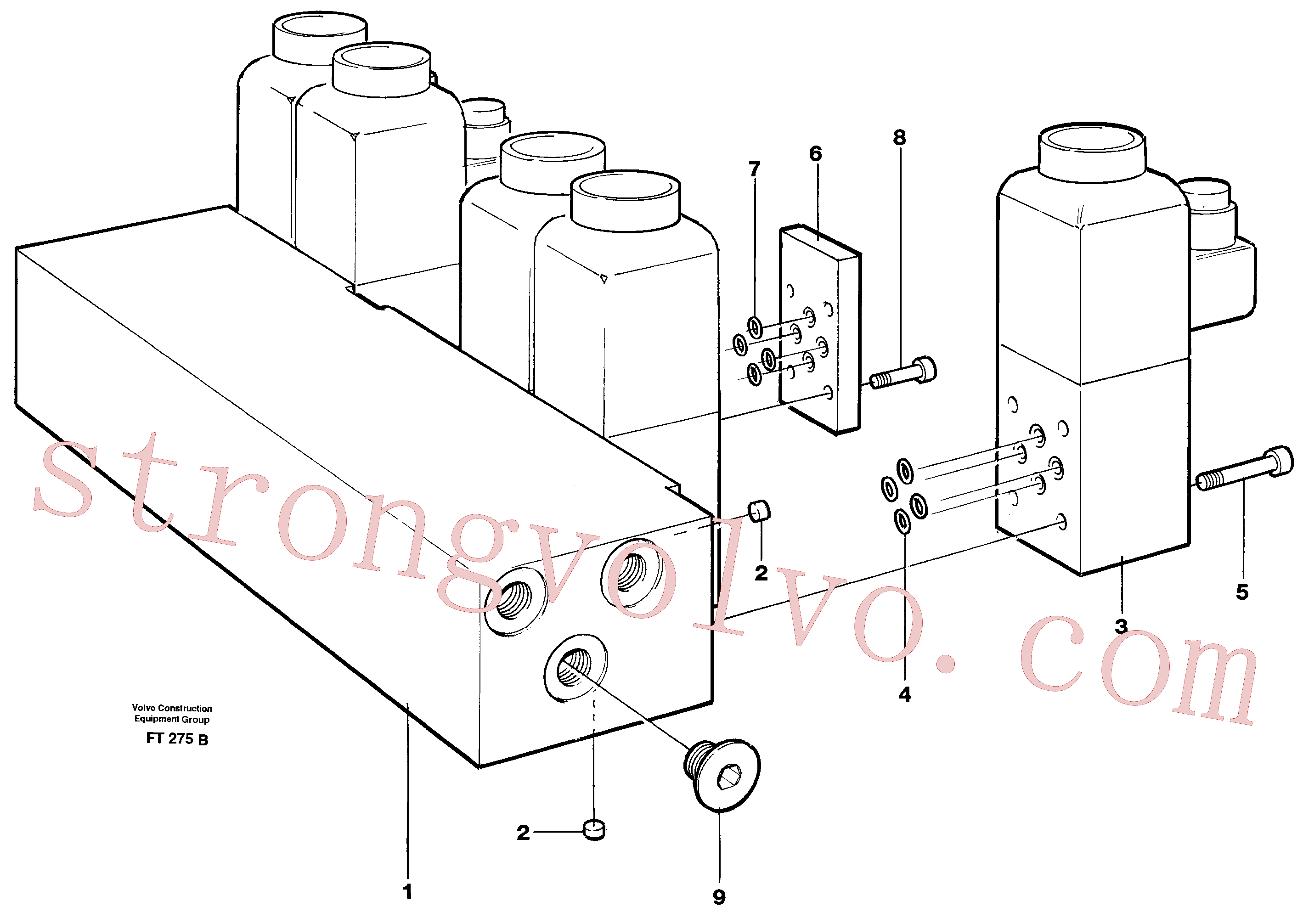 China Made VOE14343637 Placa de montagem Volvo Acessórios para escavadeira