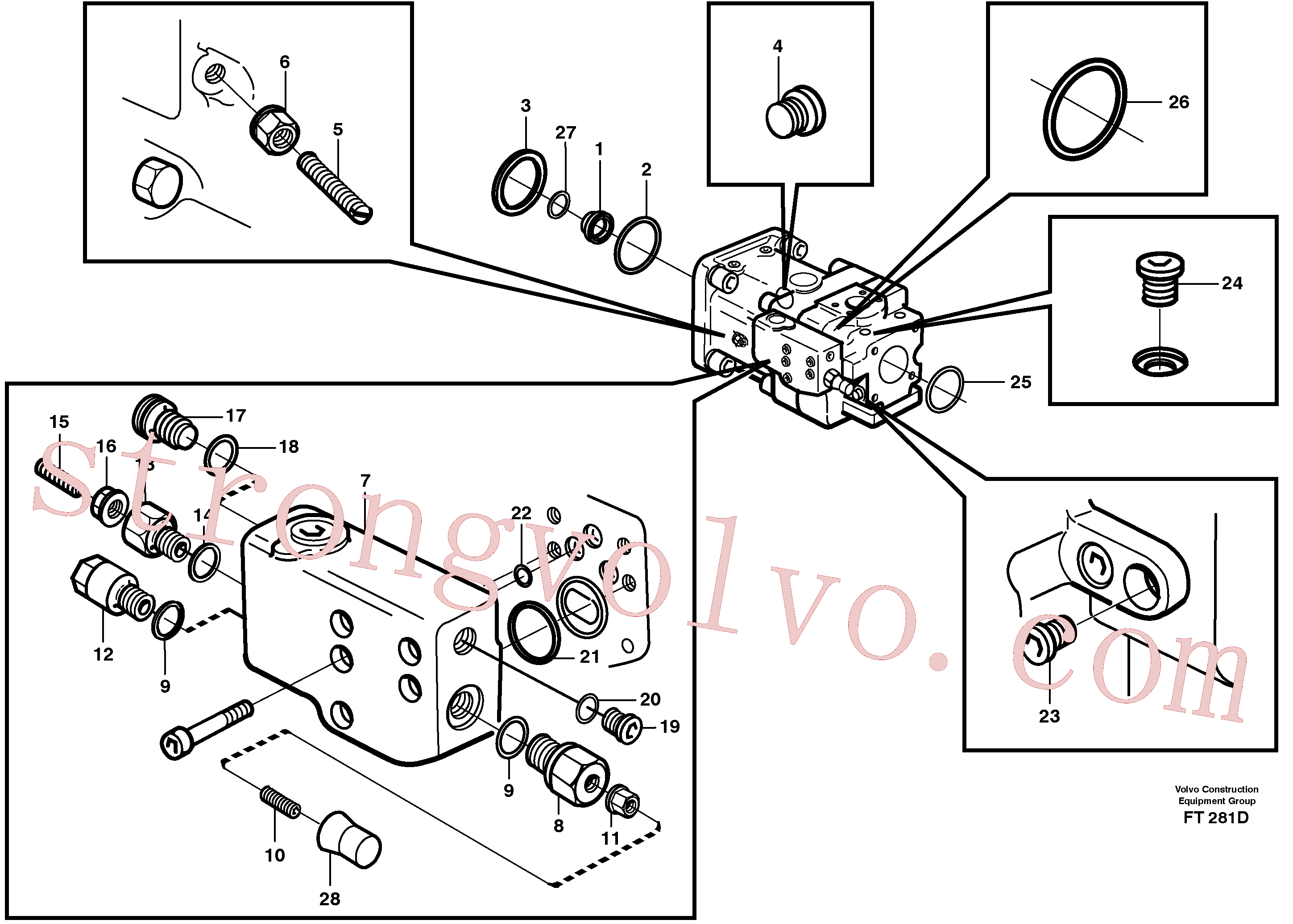 Volvo Acessórios para escavadeira VOE11702672 Bujão Acessórios