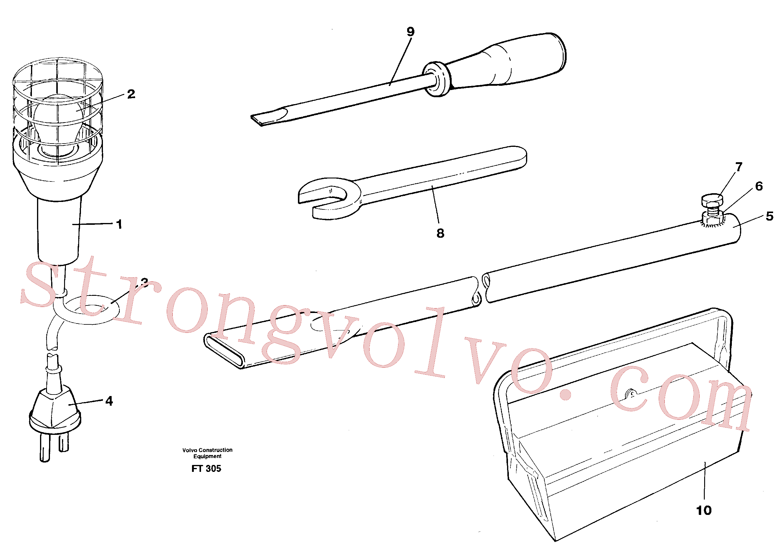 VOE962074 Volvo Kit de ferramentas(FT305 Montagem)