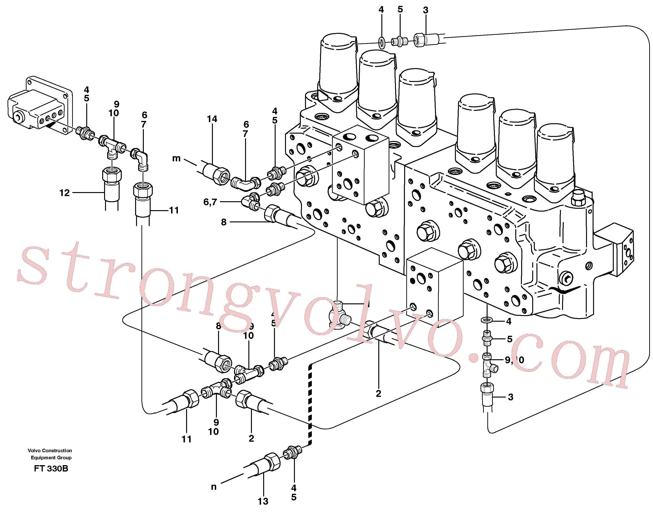 VOE14264725 Volvo Servomotor - hidráulico(FT330B Montagem)