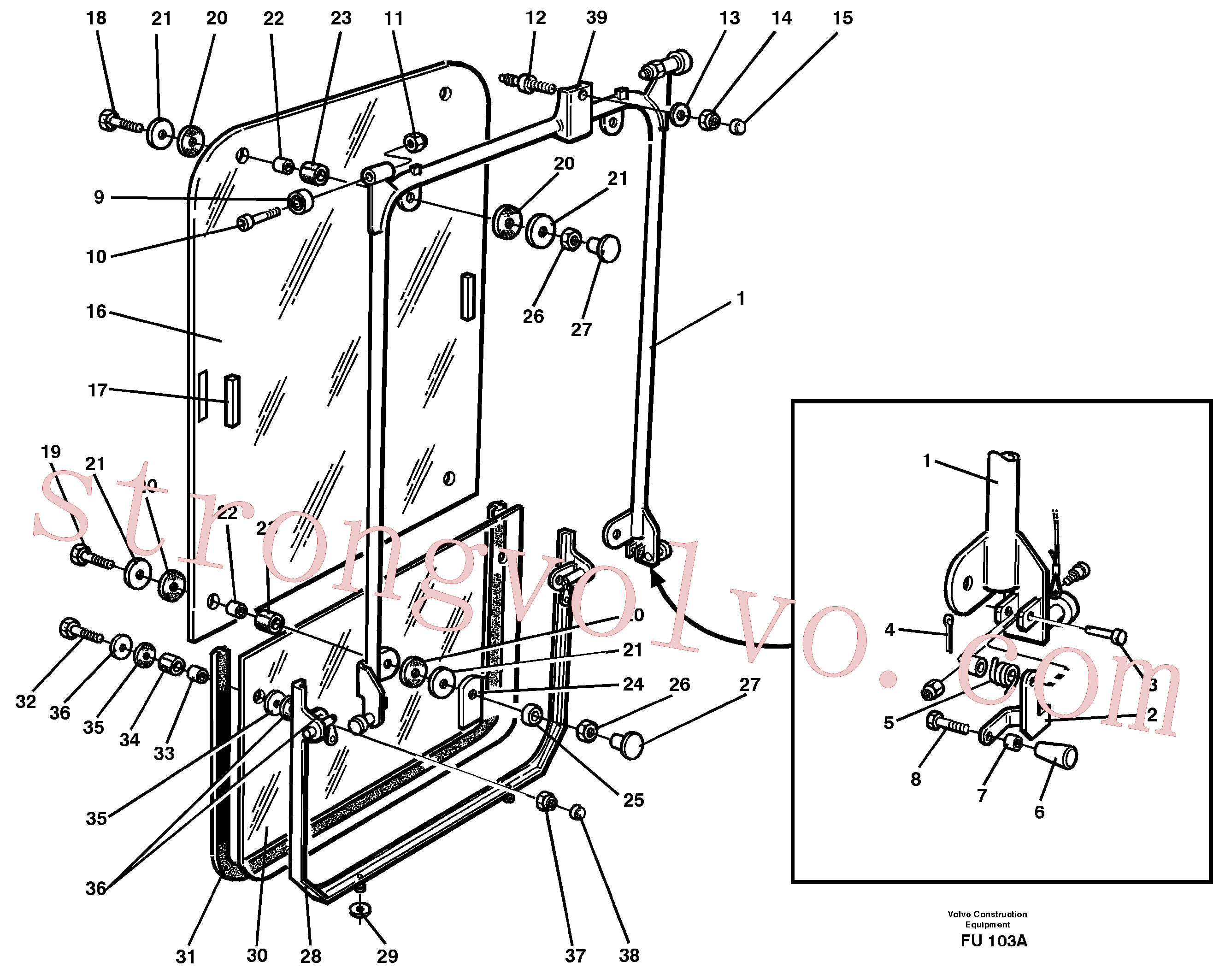 VOE14214474 Volvo Janela dianteira(FU103A Montagem)