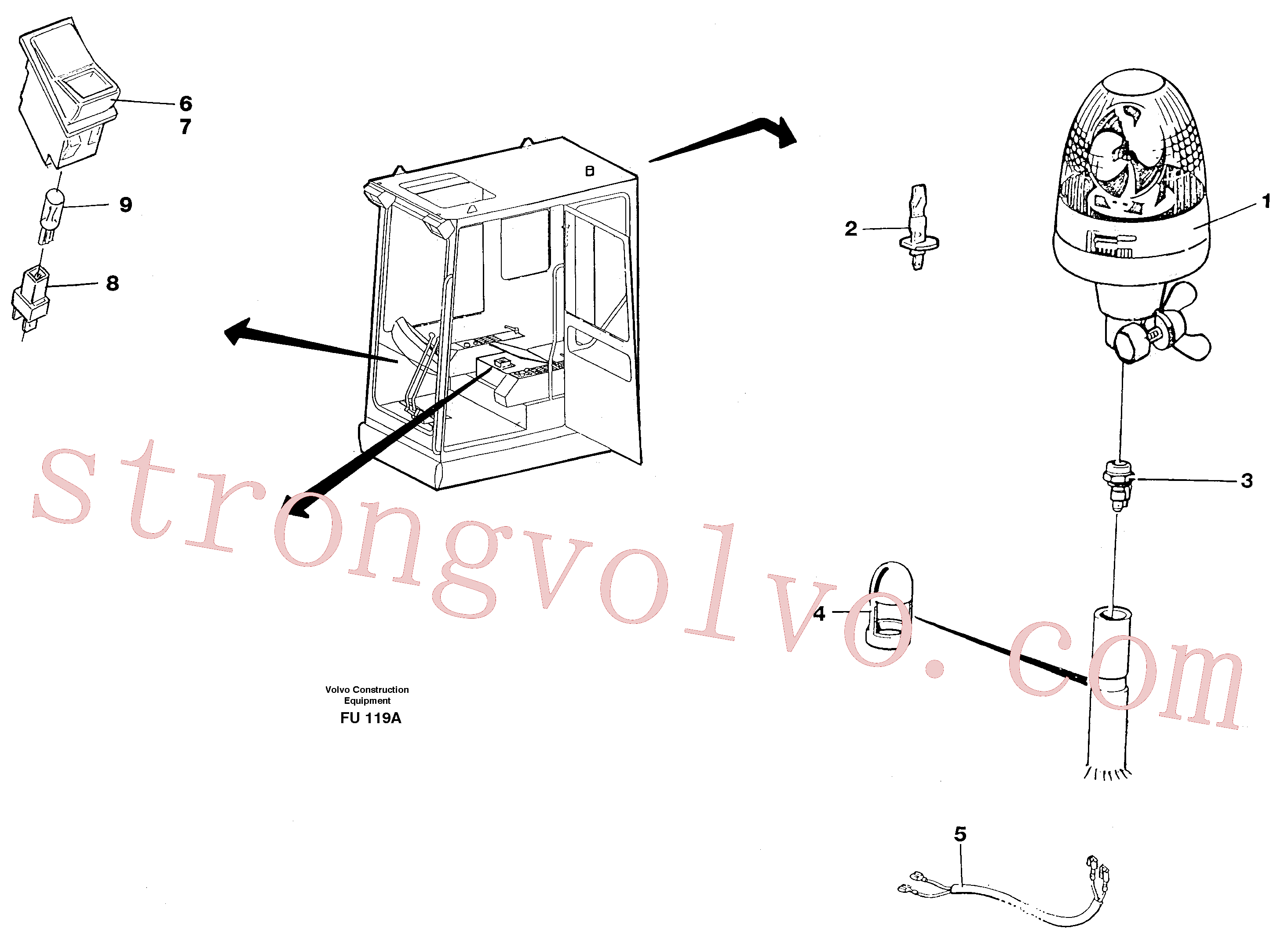 China Made VOE14213865 Cobertura de proteção Volvo Acessórios para escavadeira