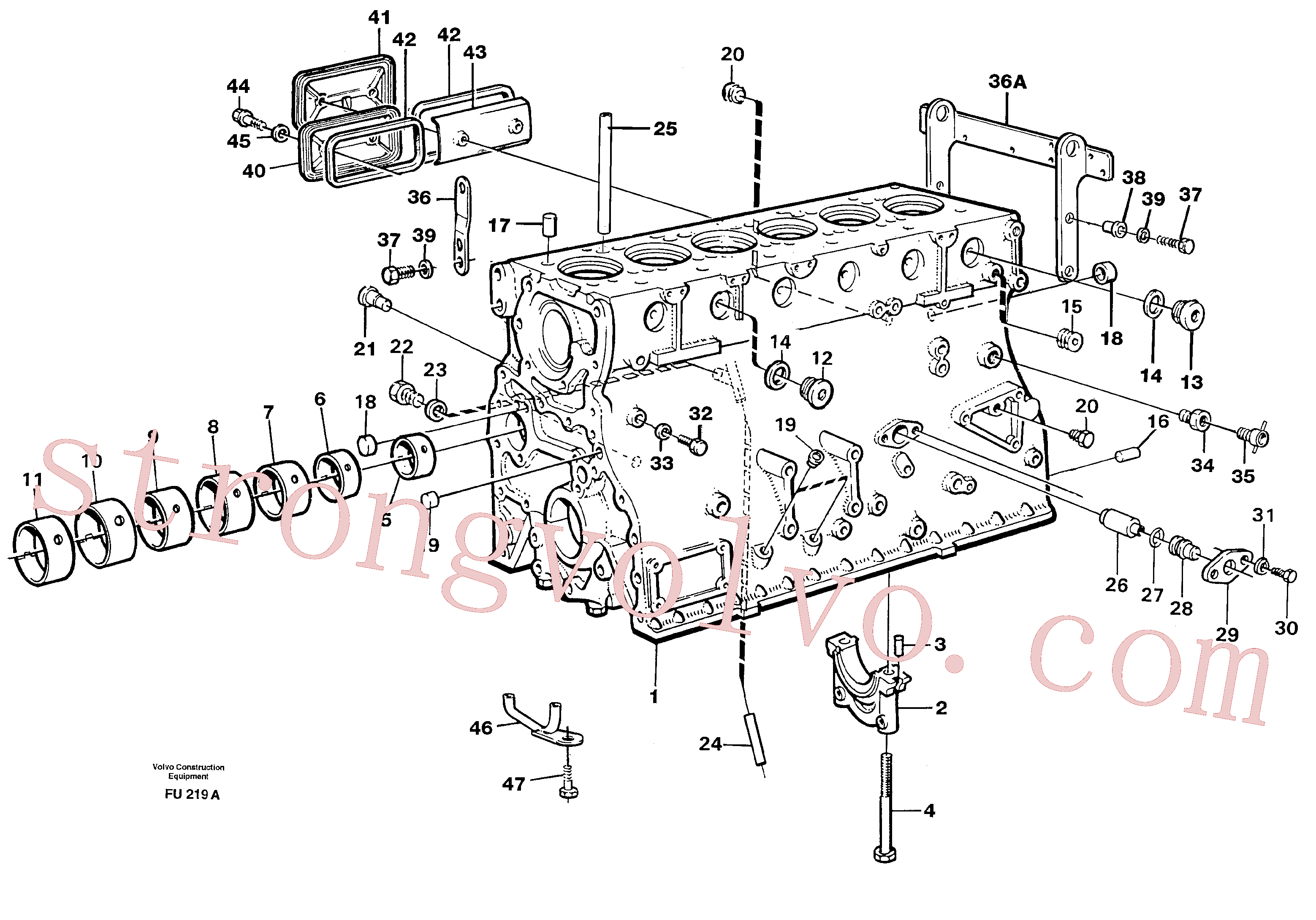 VOE950543 Volvo Bloco do motor(FU219A Montagem)