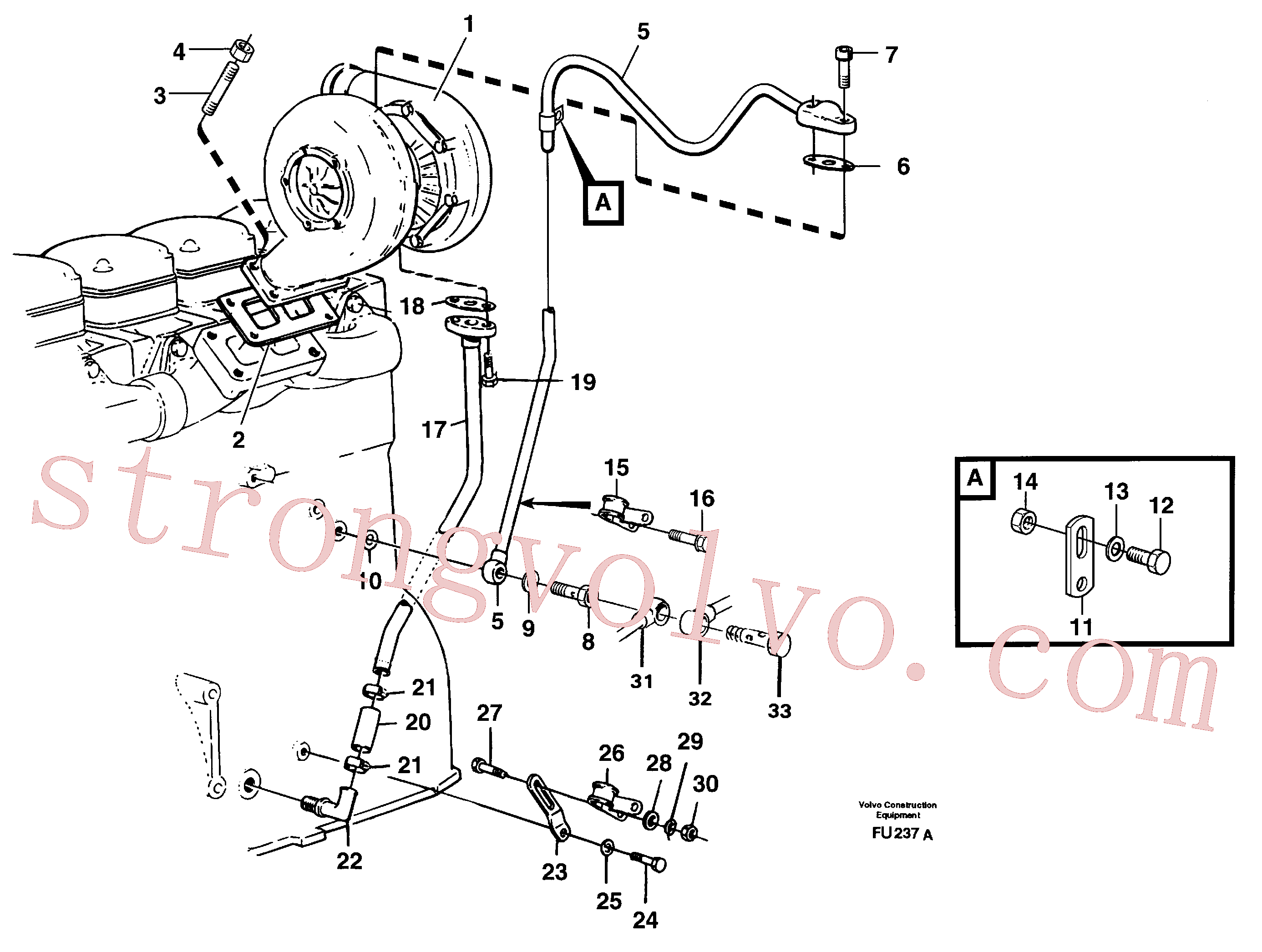 VOE14013857 Volvo Turbocompressor com acessórios(FU237A Montagem)