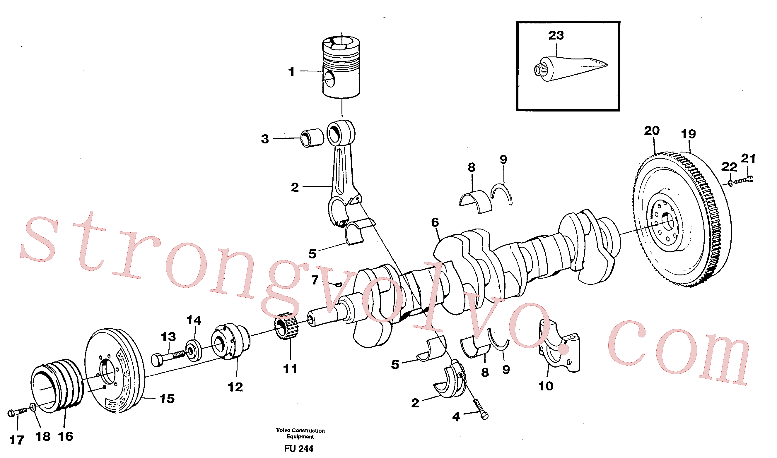 China Made VOE941909 Arruela Volvo Acessórios para escavadeira