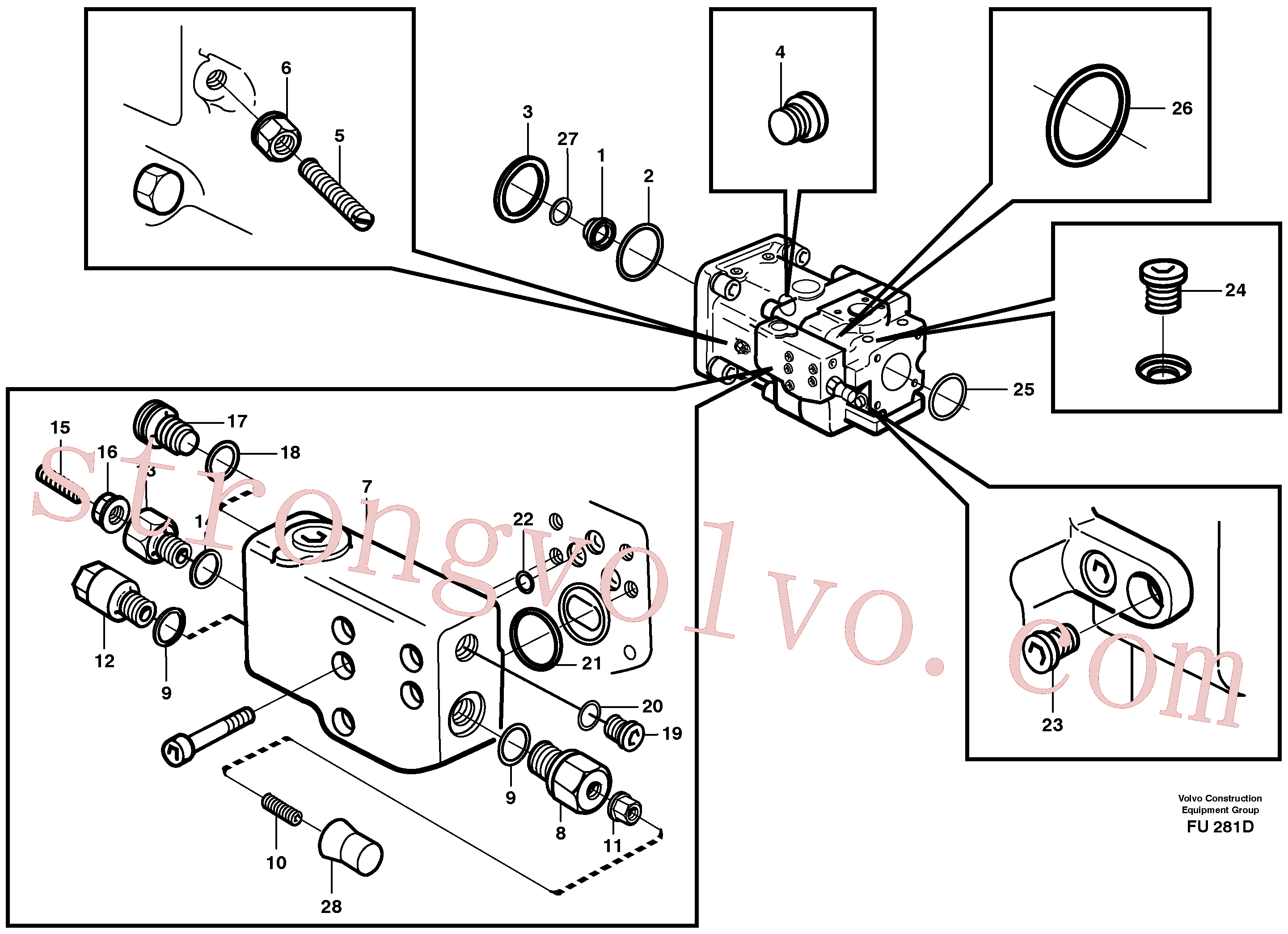VOE11702672 Volvo Bomba hidráulica(FU281D Montagem)