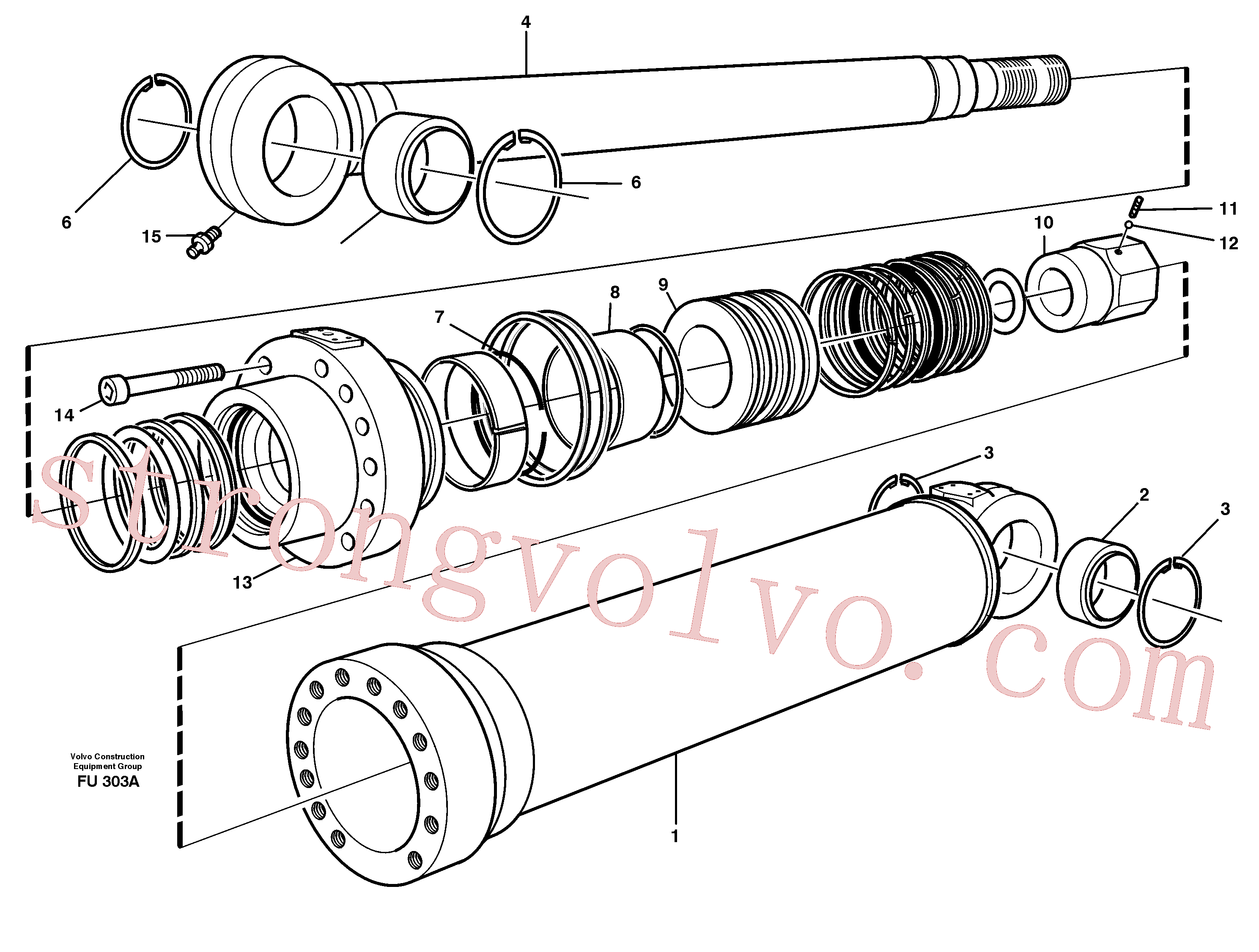 Volvo Montagem VOE14344621 Cilindro hidráulico Acessórios