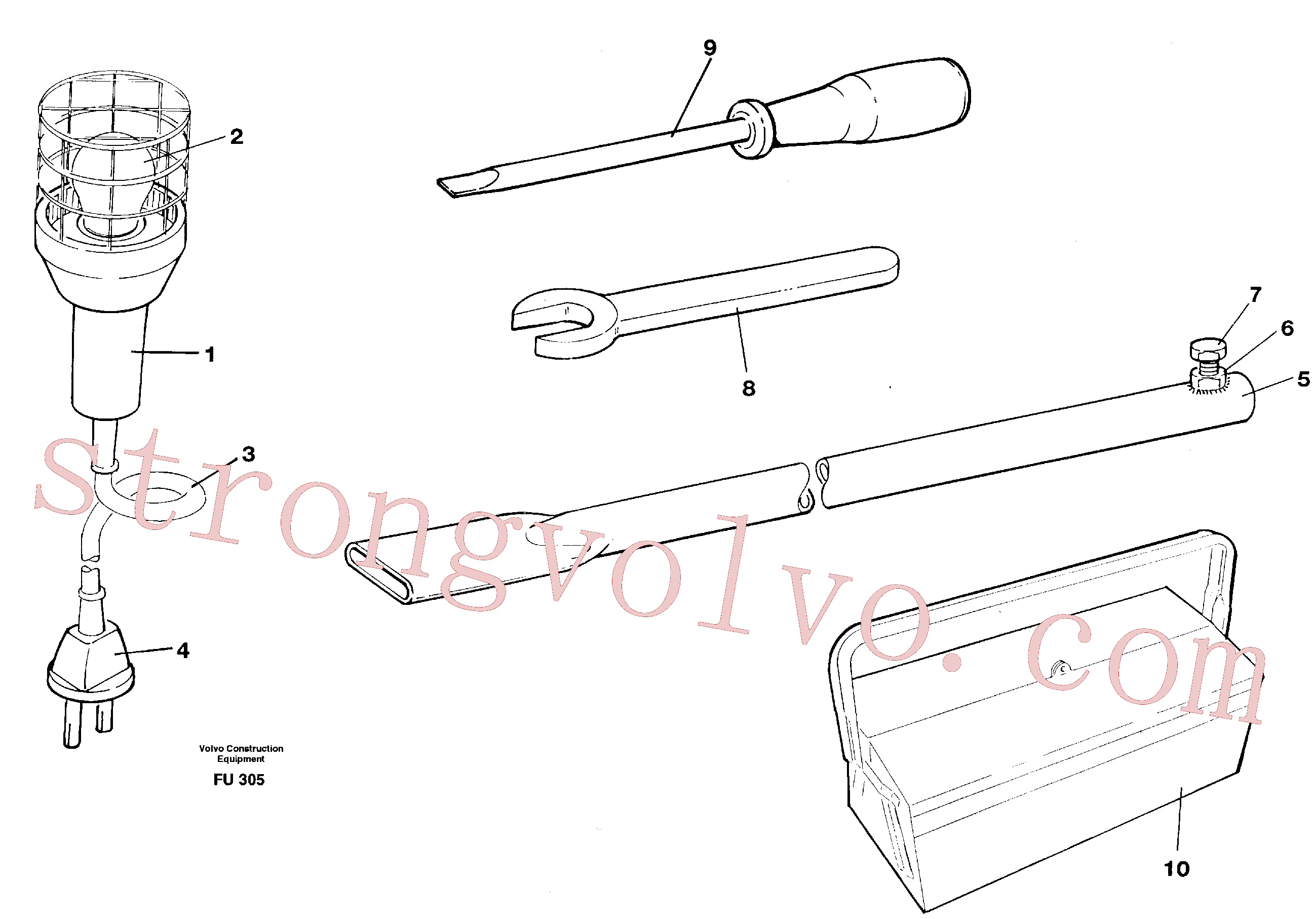 VOE962074 Volvo Kit de ferramentas(FU305 Montagem)