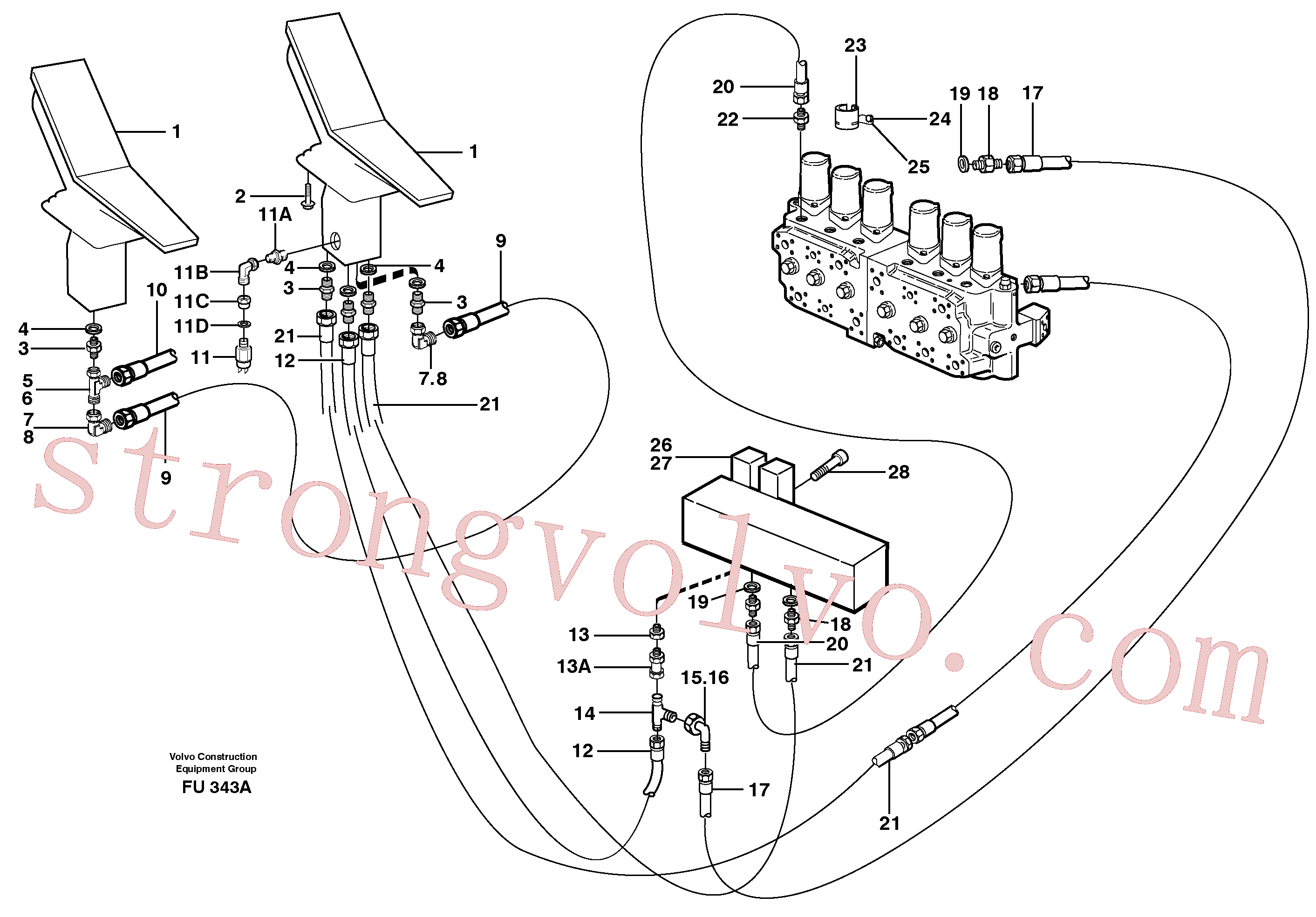 Atacado VOE14346500 Rstr Coupling Volvo escavadeira