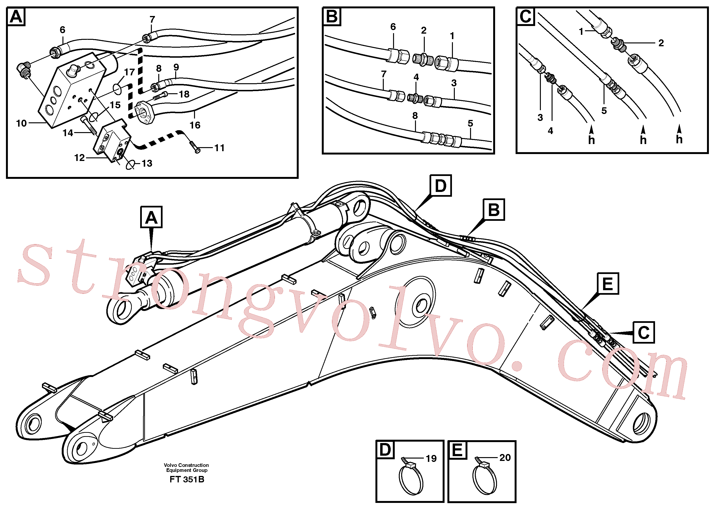 Volvo Montagem VOE14342534 Tube Assembly Acessórios