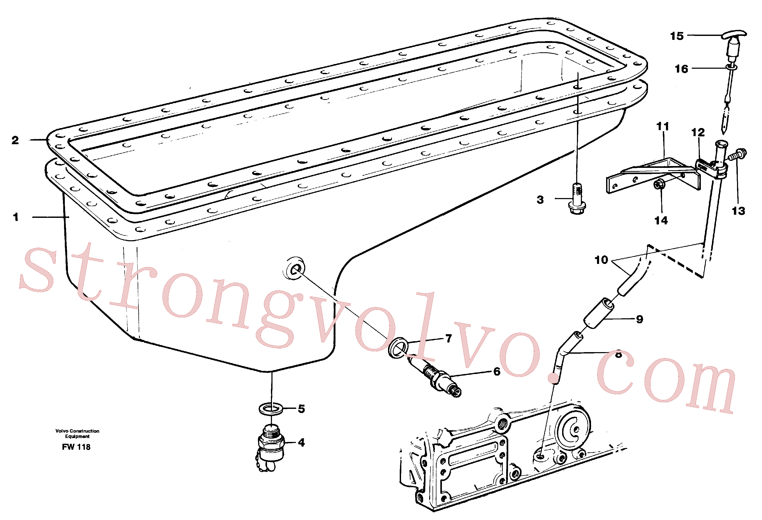 VOE8149244 Volvo Cárter de óleo(FW118 Montagem)