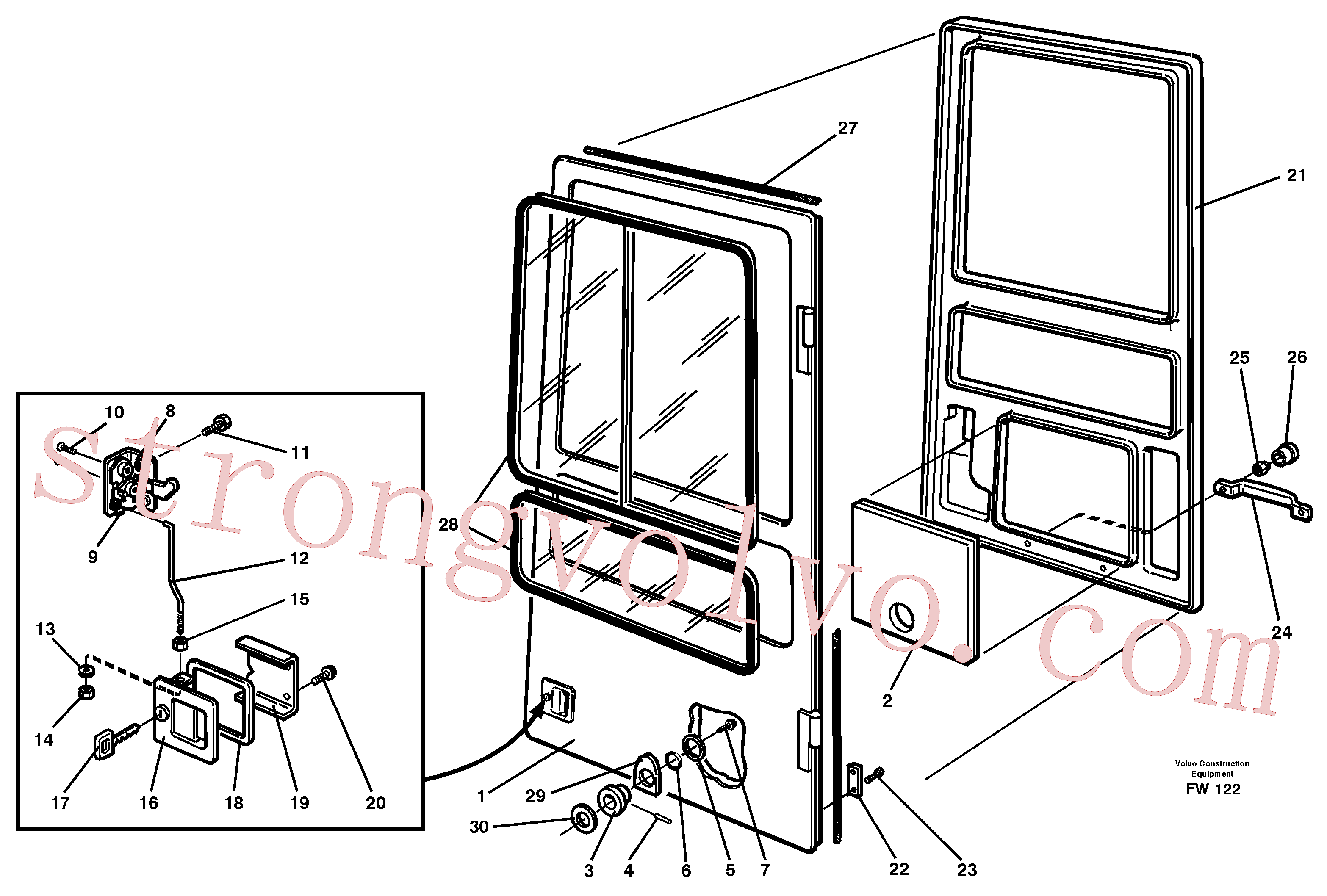 VOE14212993 Volvo Porta, cabina do operador(FW122 Montagem)