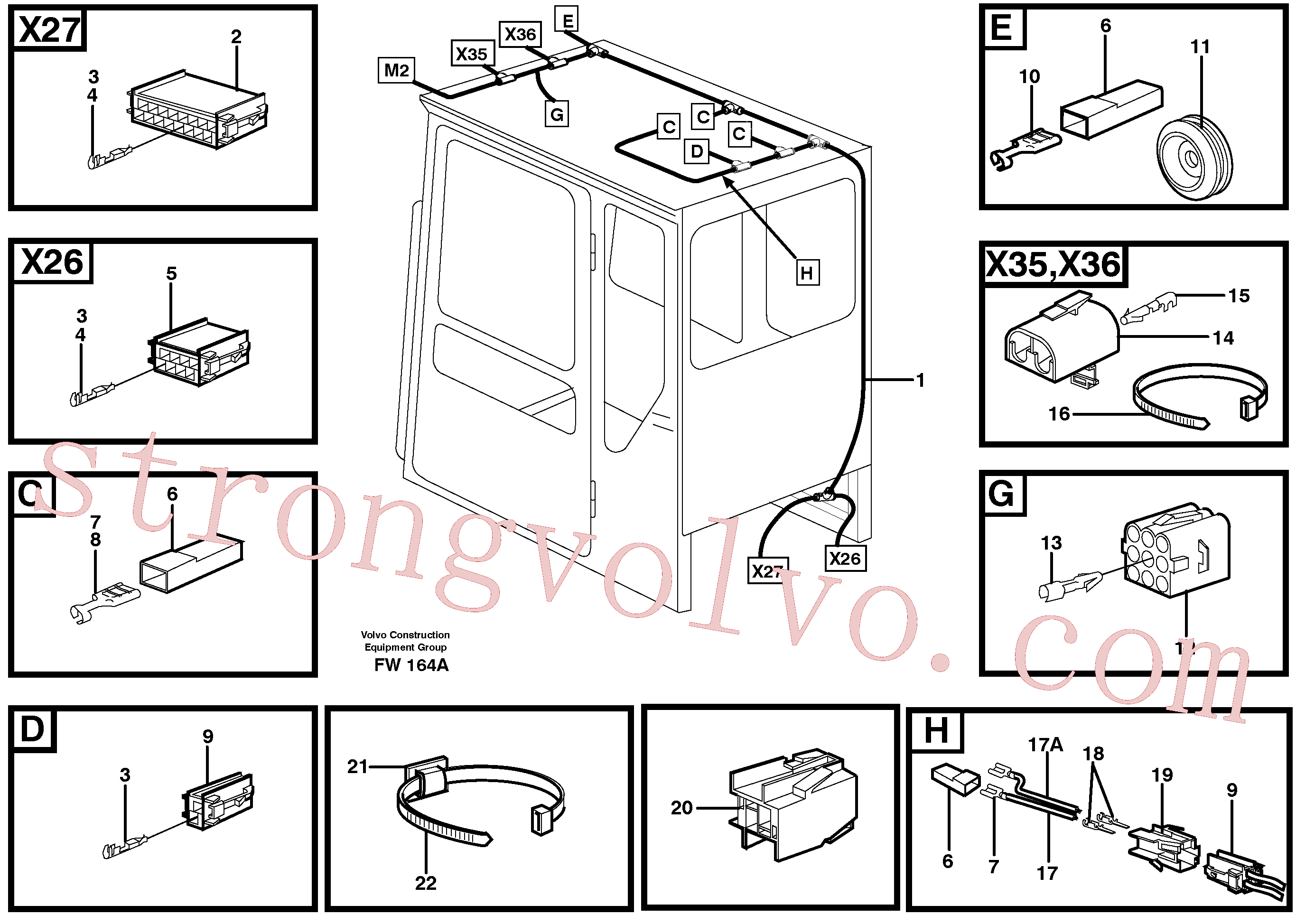 Volvo VOE970776 Terminal cabos Volvo Acessórios para escavadeira
