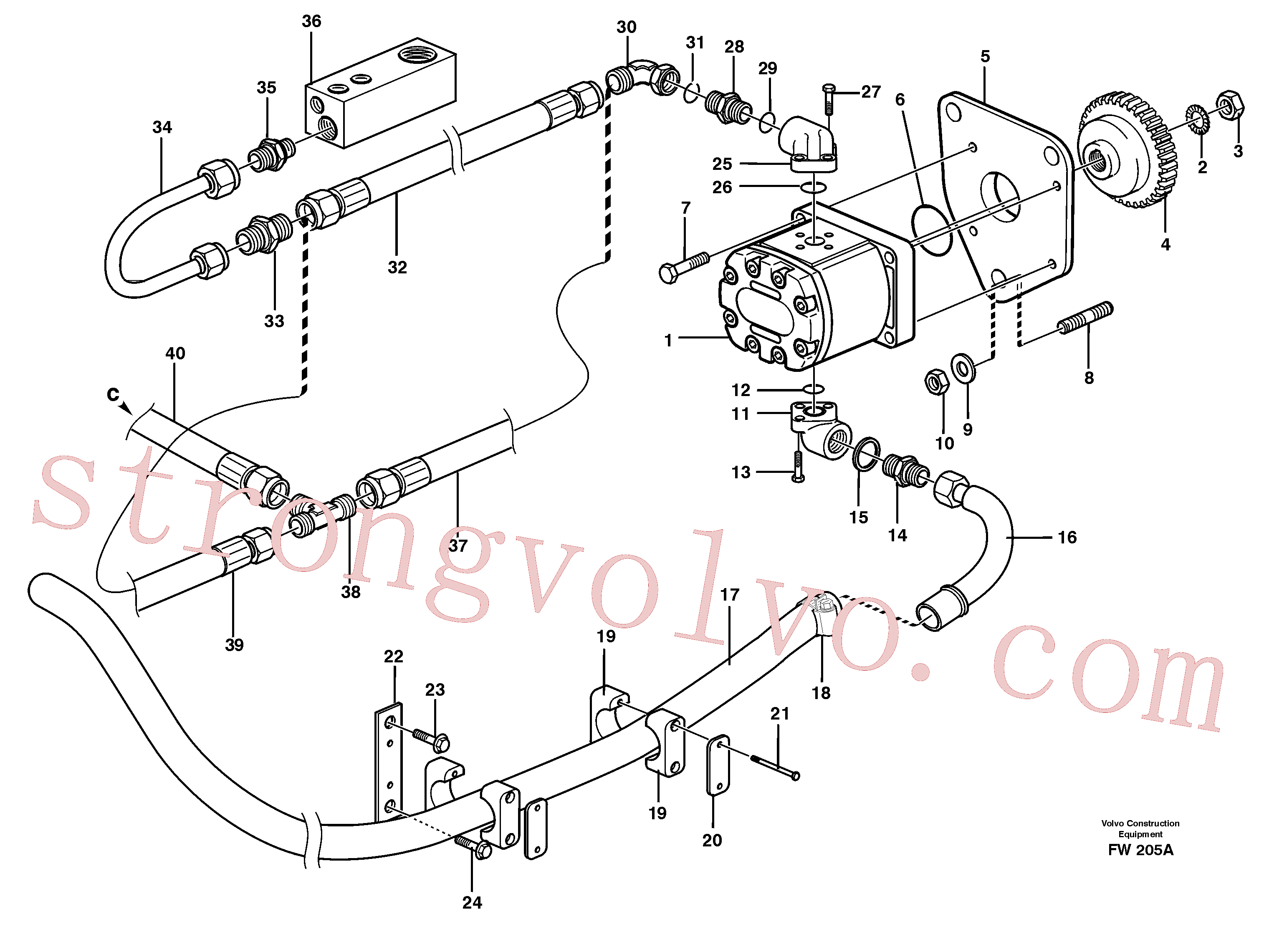 Atacado VOE14048133 Mangueira Volvo escavadeira