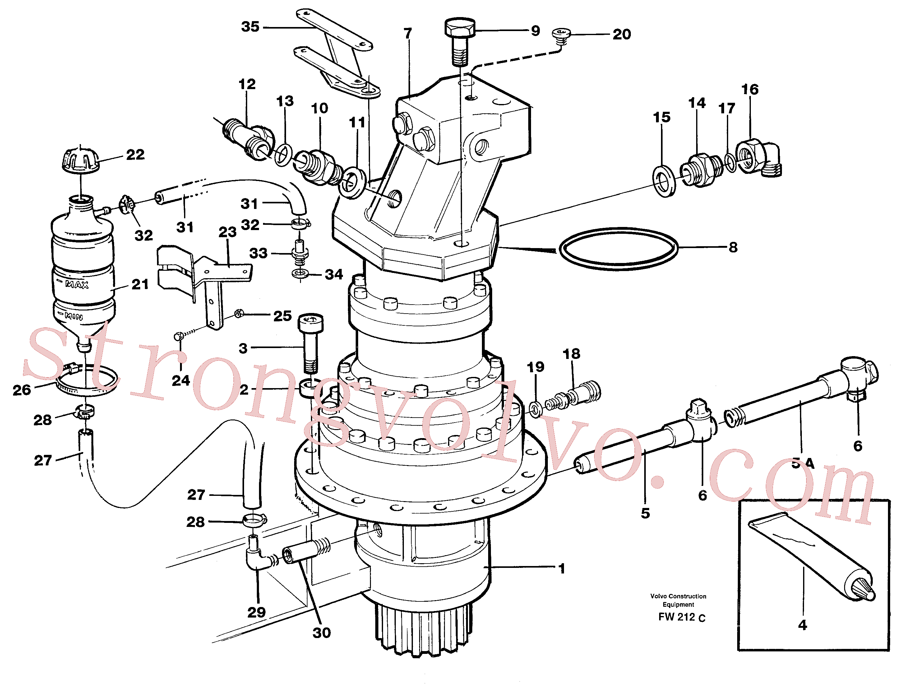 VOE14344427 Tubo Volvo escavadeira