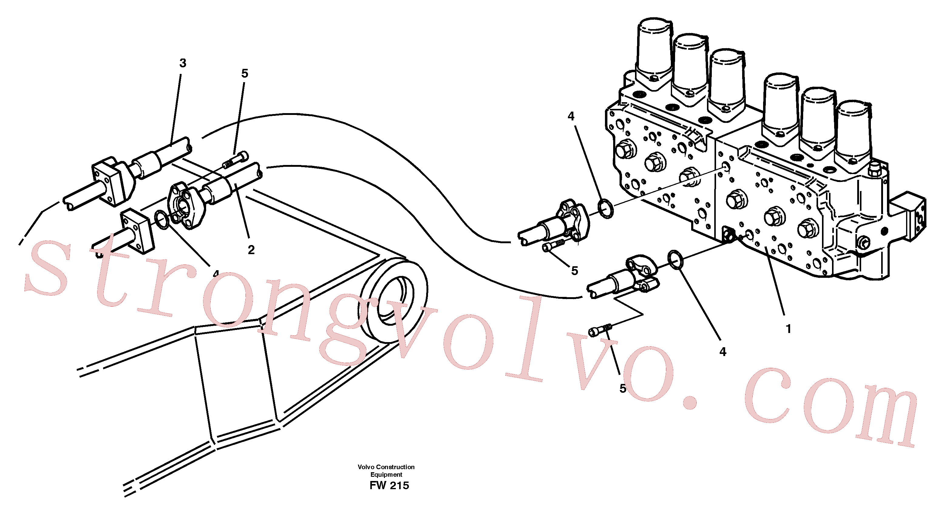 Volvo Montagem VOE14345823 Mangueira hidráulica Acessórios