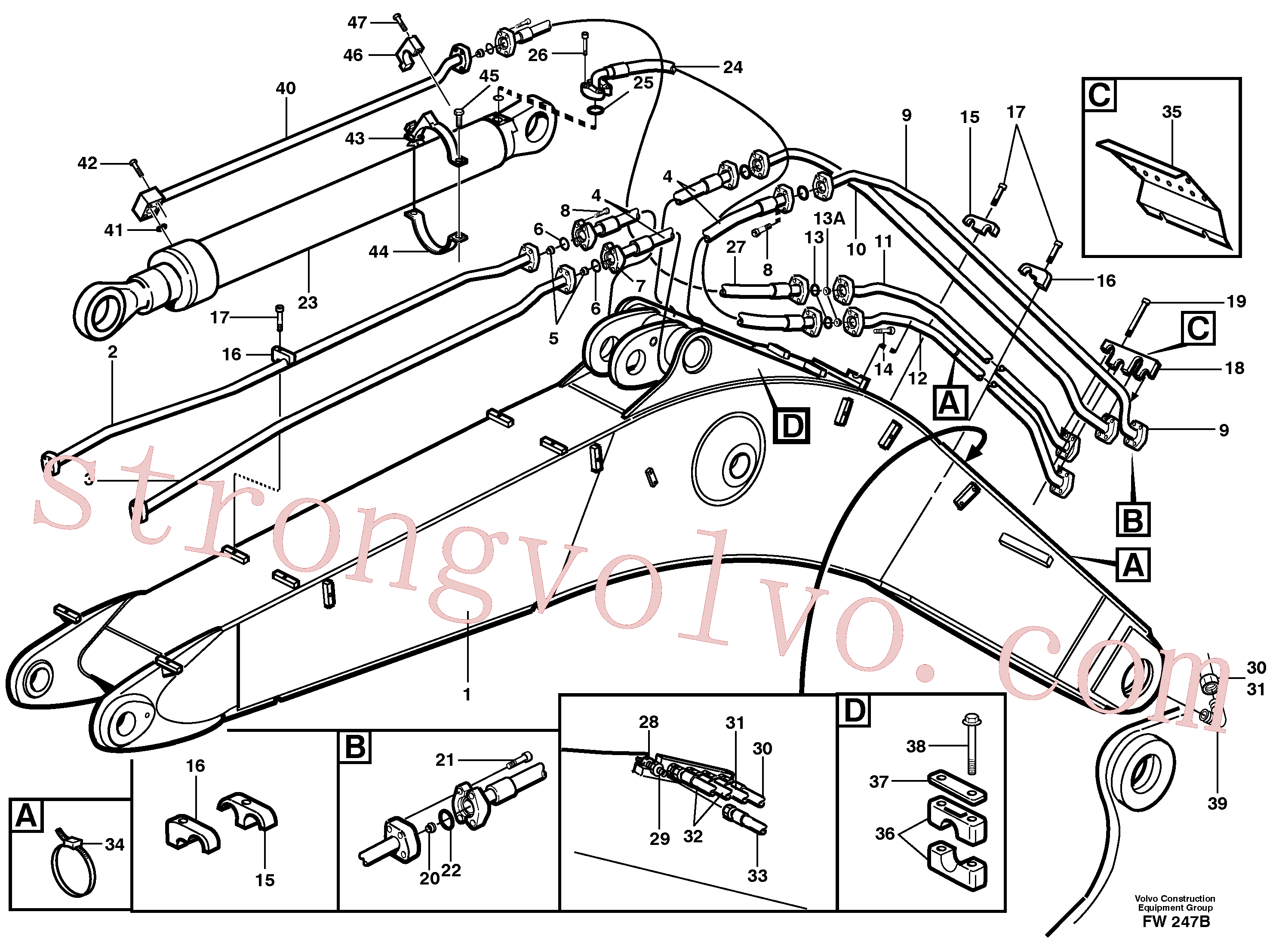 Atacado VOE14341813 Braçadeira Volvo escavadeira