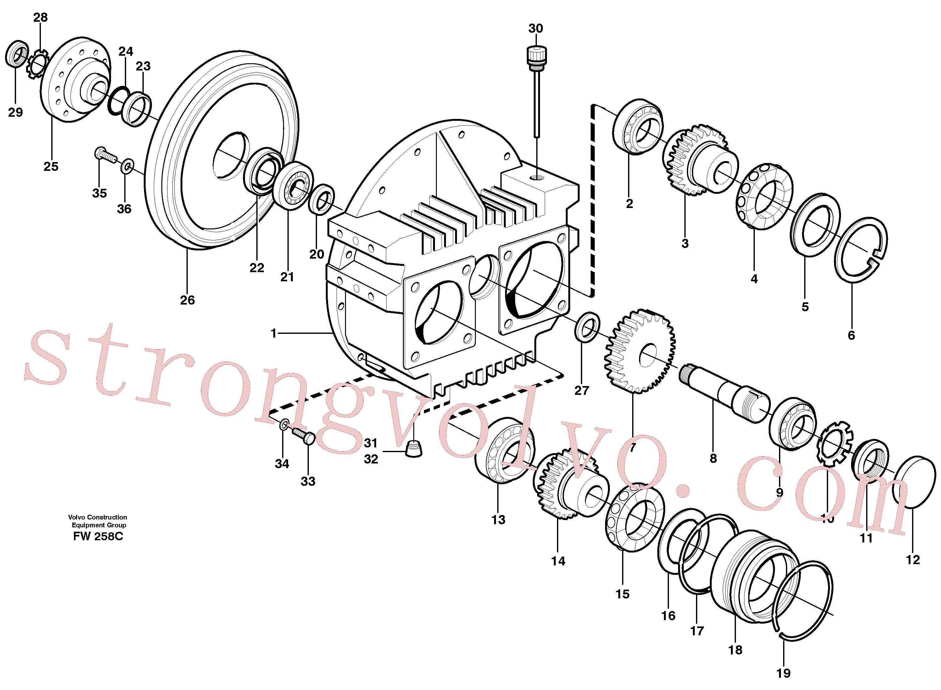 Volvo Acessórios para escavadeira VOE4880215 Rolamento de rolos Acessórios